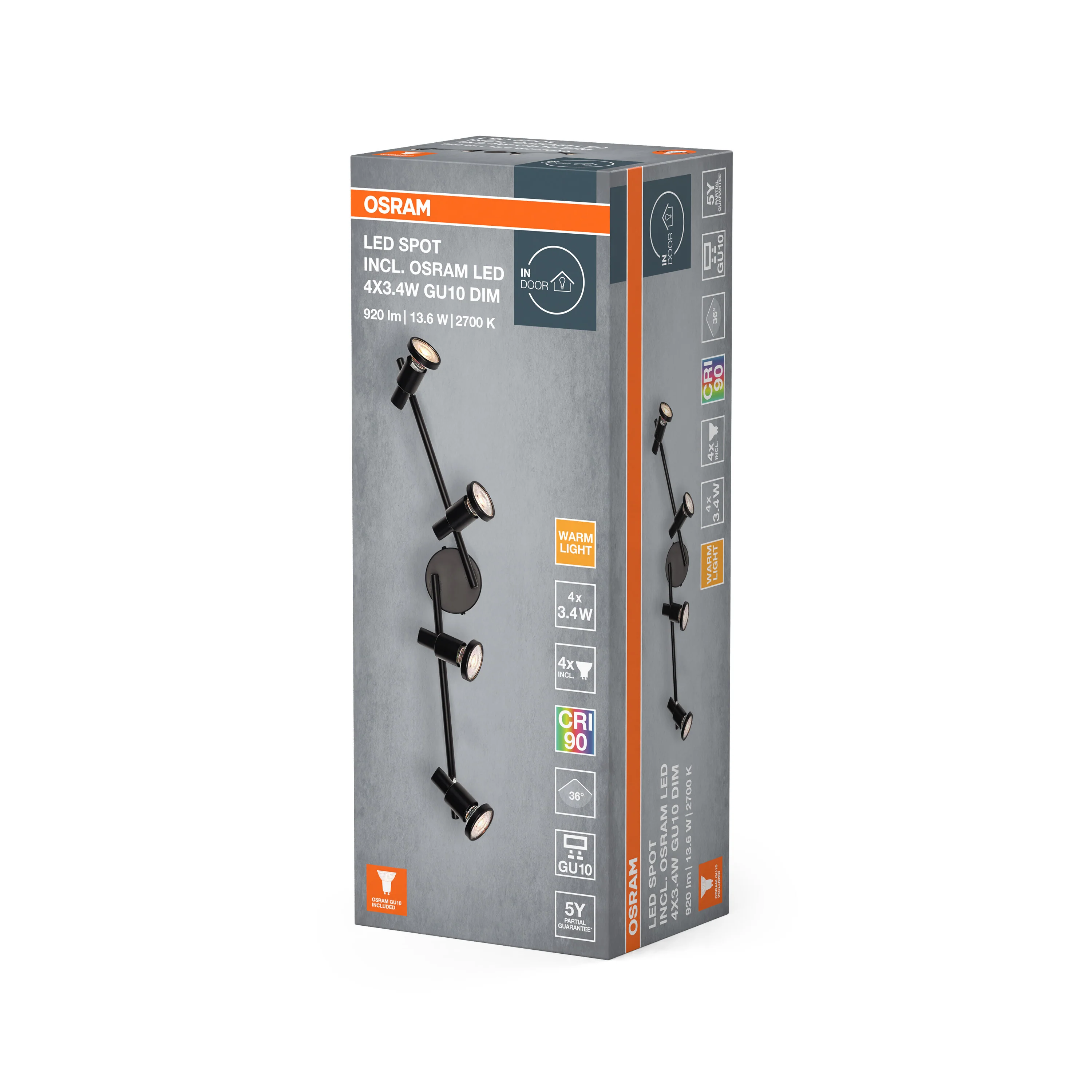 OSRAM LED SPOT biały 6×3.4 W 927 DIM - Image 6