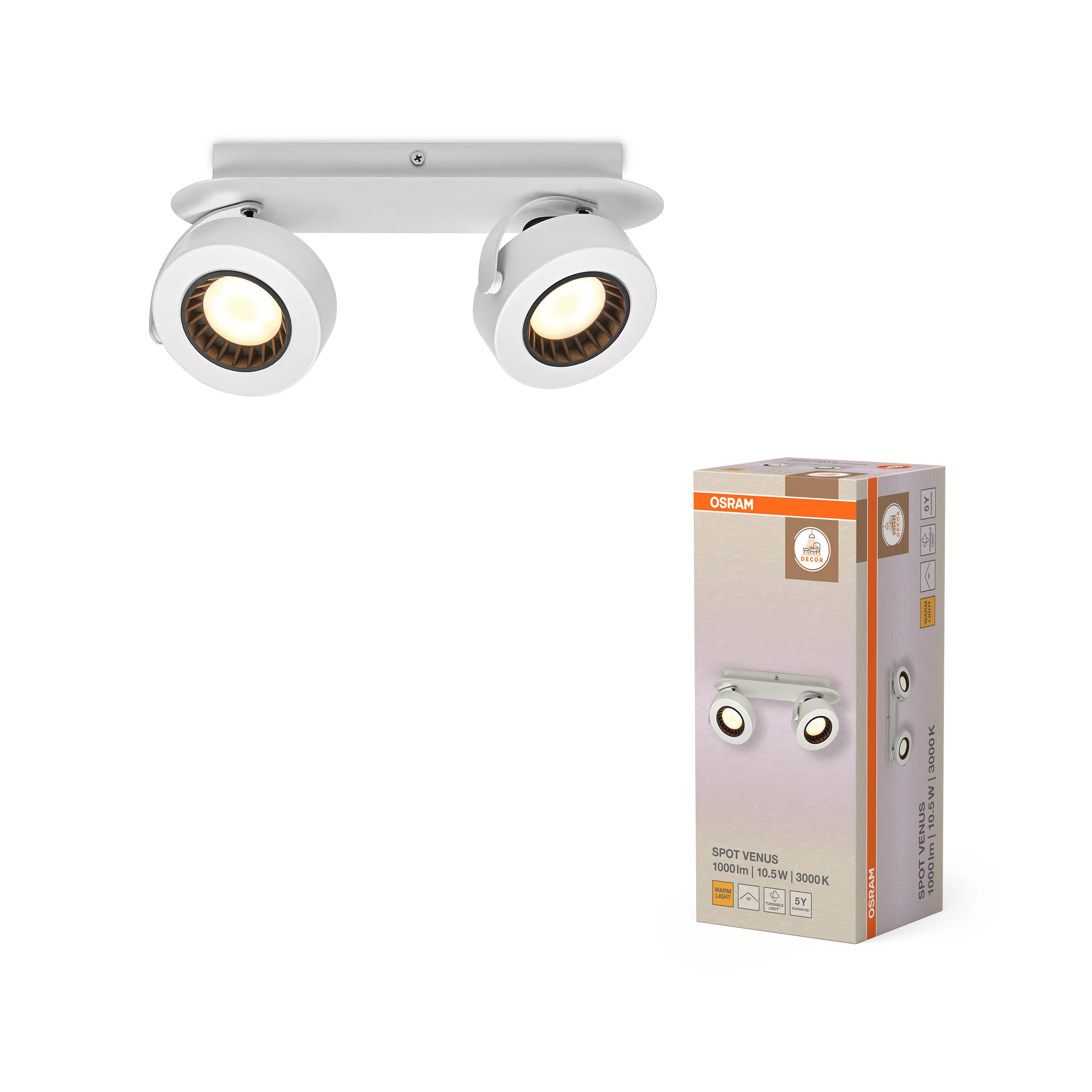 OSRAM LED SPOT czarny 2×3.4 W 927 DIM - Image 5