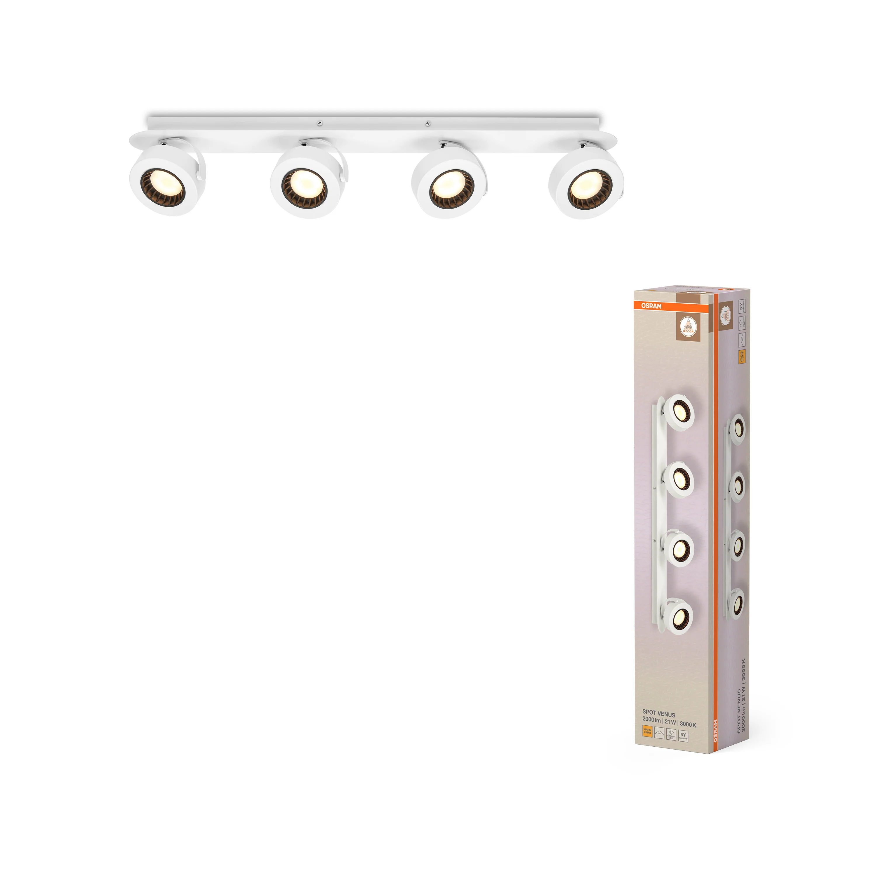 OSRAM LED SPOT czarny 4×3.4 W 927 DIM - Image 5