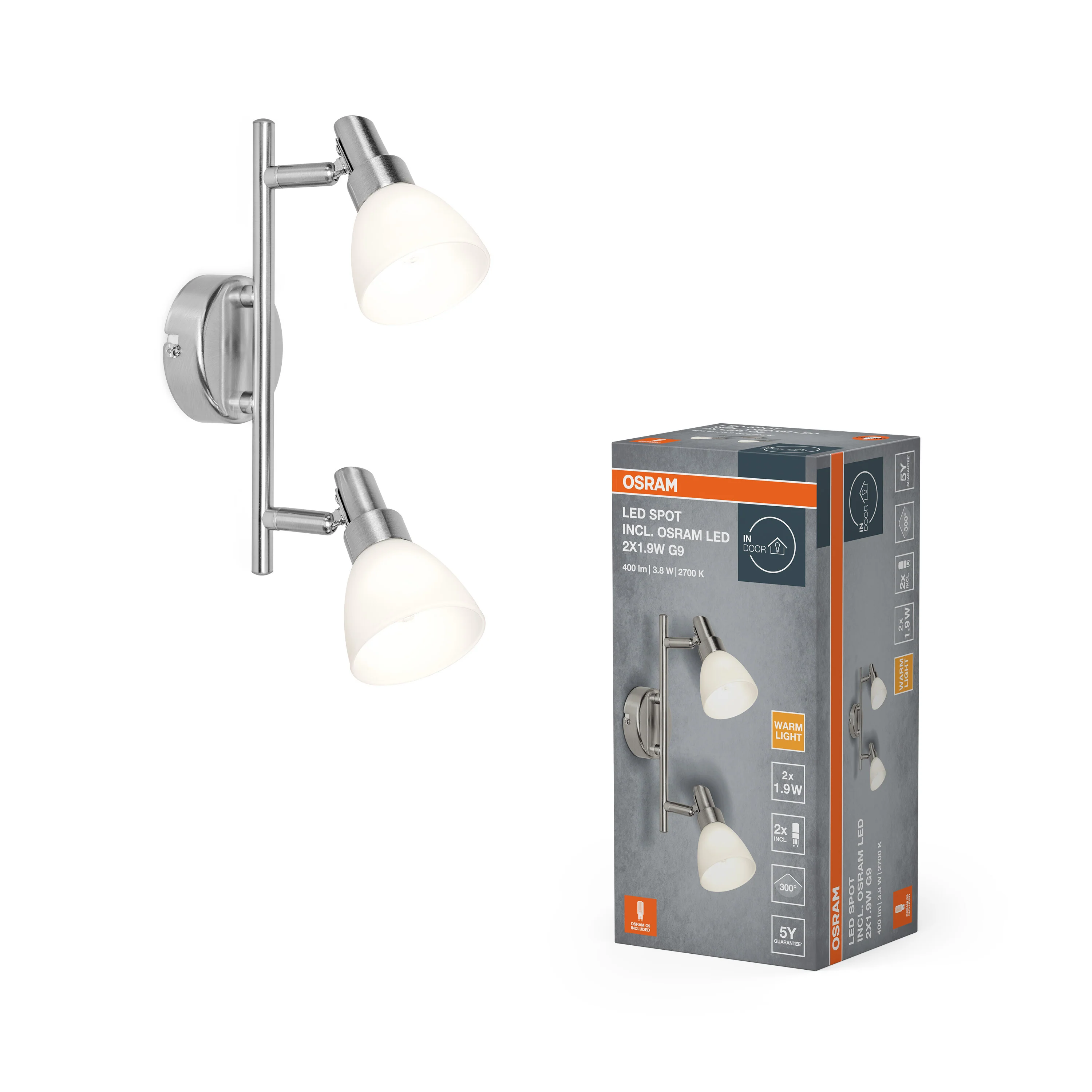 OSRAM LED SPOT G9 2 x 1.9W 2700 K - Image 4