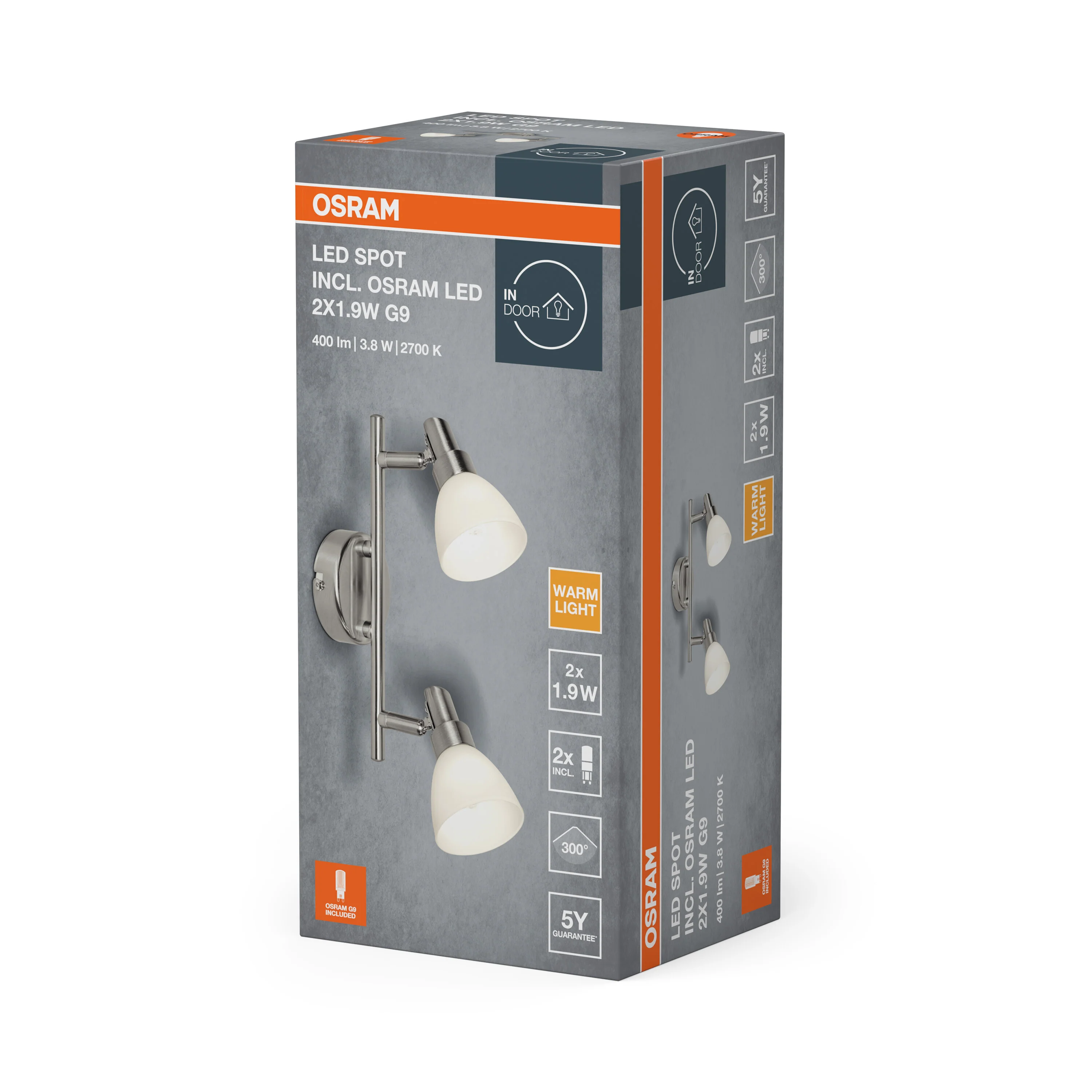 OSRAM LED SPOT G9 2 x 1.9W 2700 K - Image 5