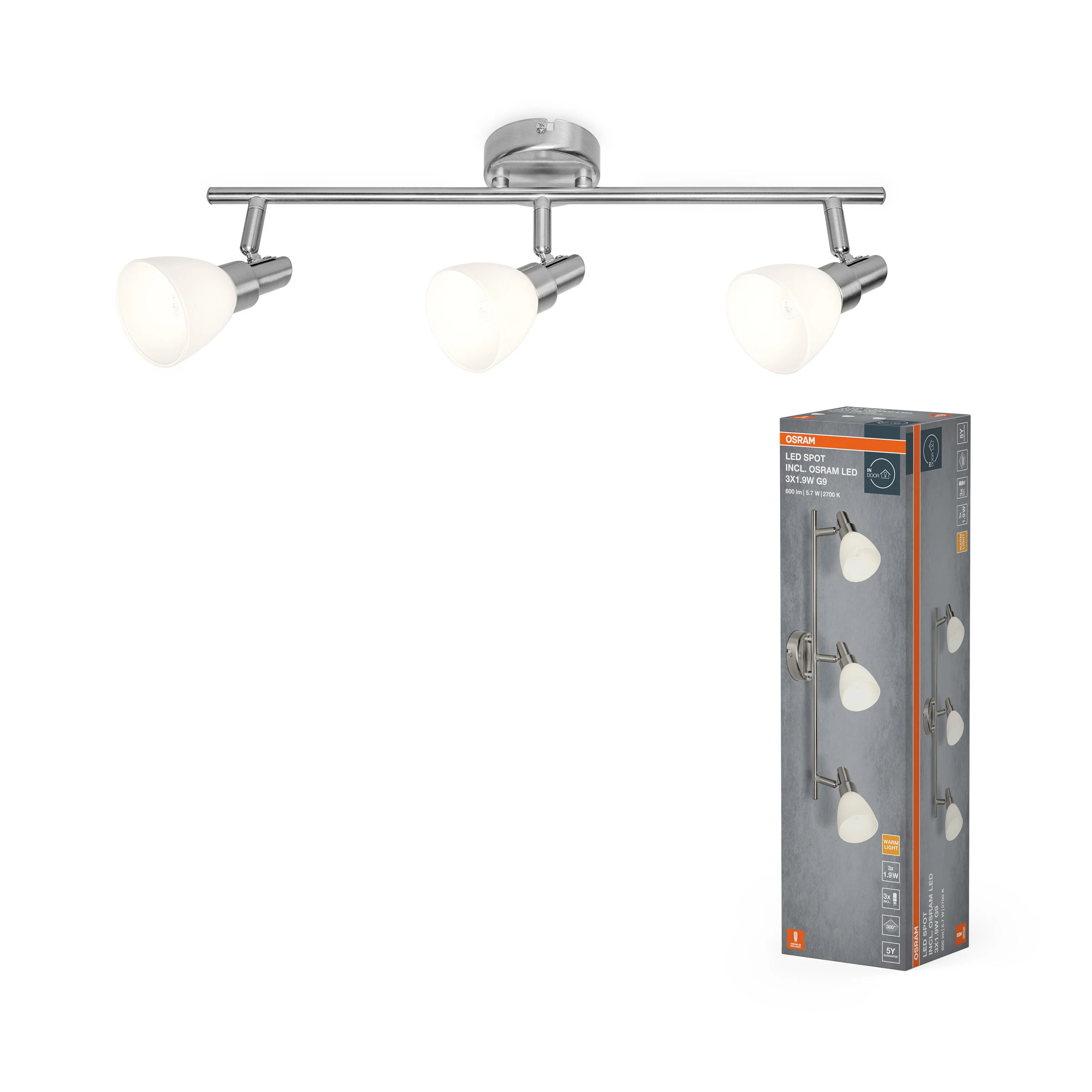 OSRAM LED SPOT G9 3 x 1.9W 2700 K - Image 4