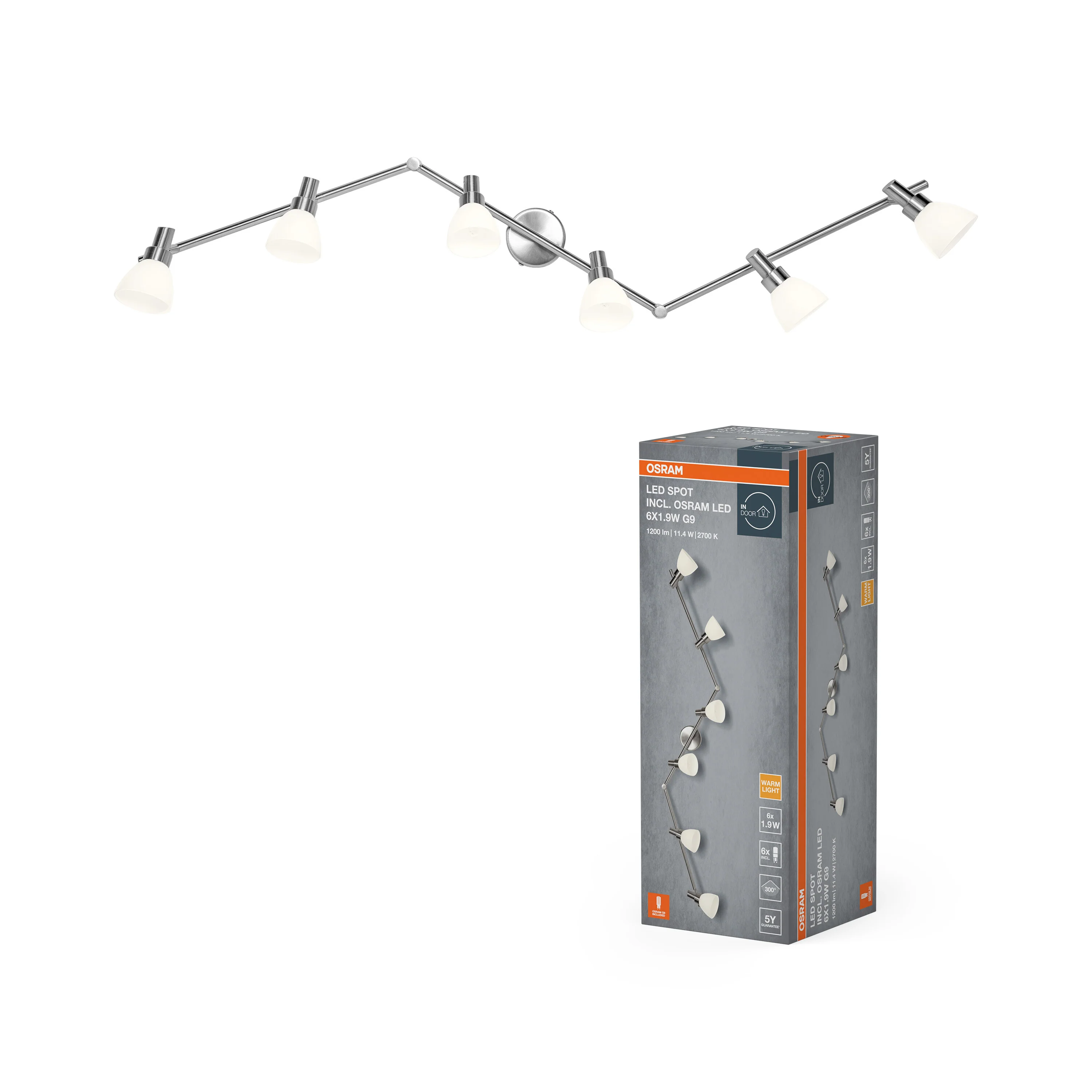 OSRAM LED SPOT G9 6 x 1.9W 2700 K - Image 4