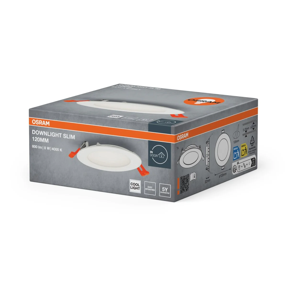OSRAM LED SPOT i DOWNLIGHT wpuszczany SLIM 120mm 8W 4000K - Image 2