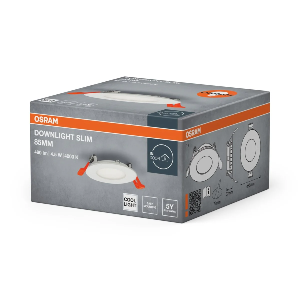 OSRAM LED SPOT i DOWNLIGHT wpuszczany SLIM 85 mm 4.5W 4000K - Image 2