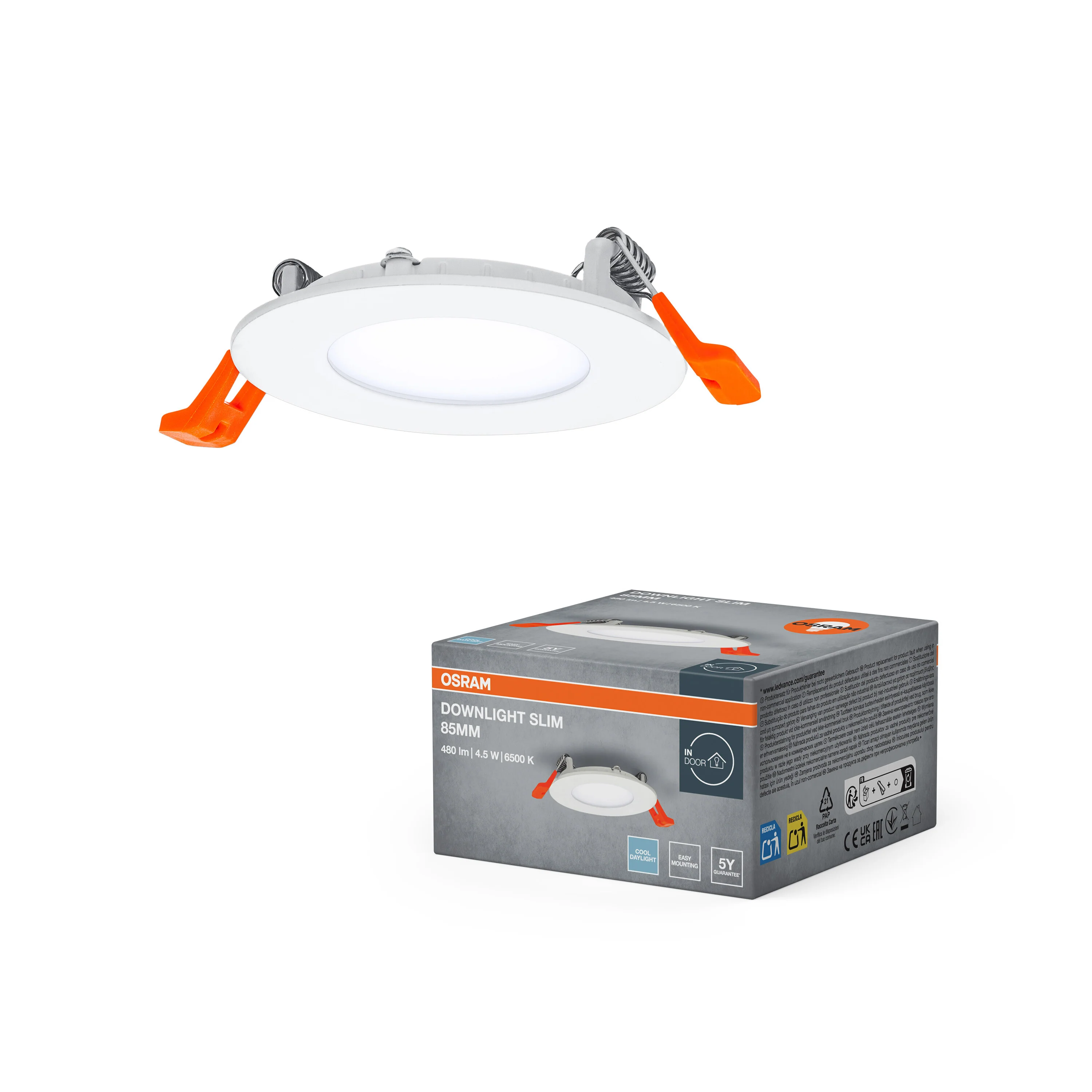OSRAM LED SPOT i DOWNLIGHT wpuszczany SLIM 85mm 4.5W 6500K - Image 5