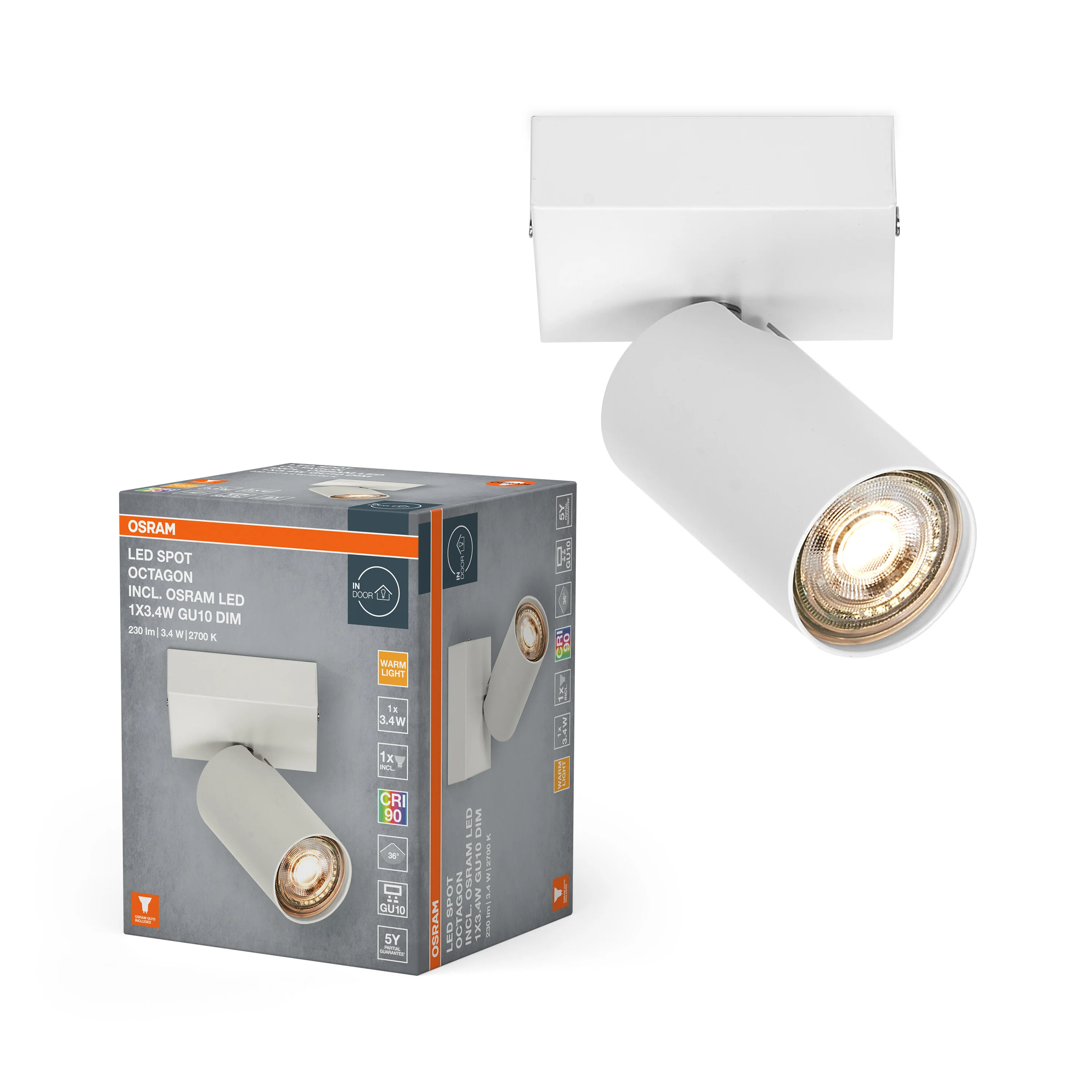 OSRAM LED SPOT OCTAGON biały 1x3.4 W 927 DIM - Image 5