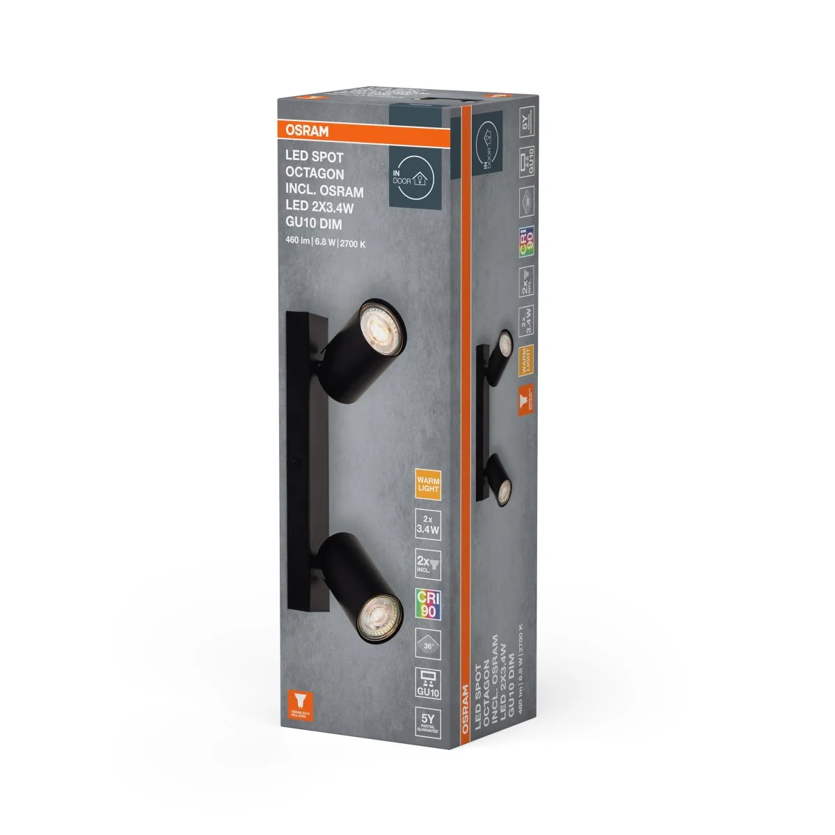 OSRAM LED SPOT OCTAGON czarny 2x3.4W 927 DIM - Image 2
