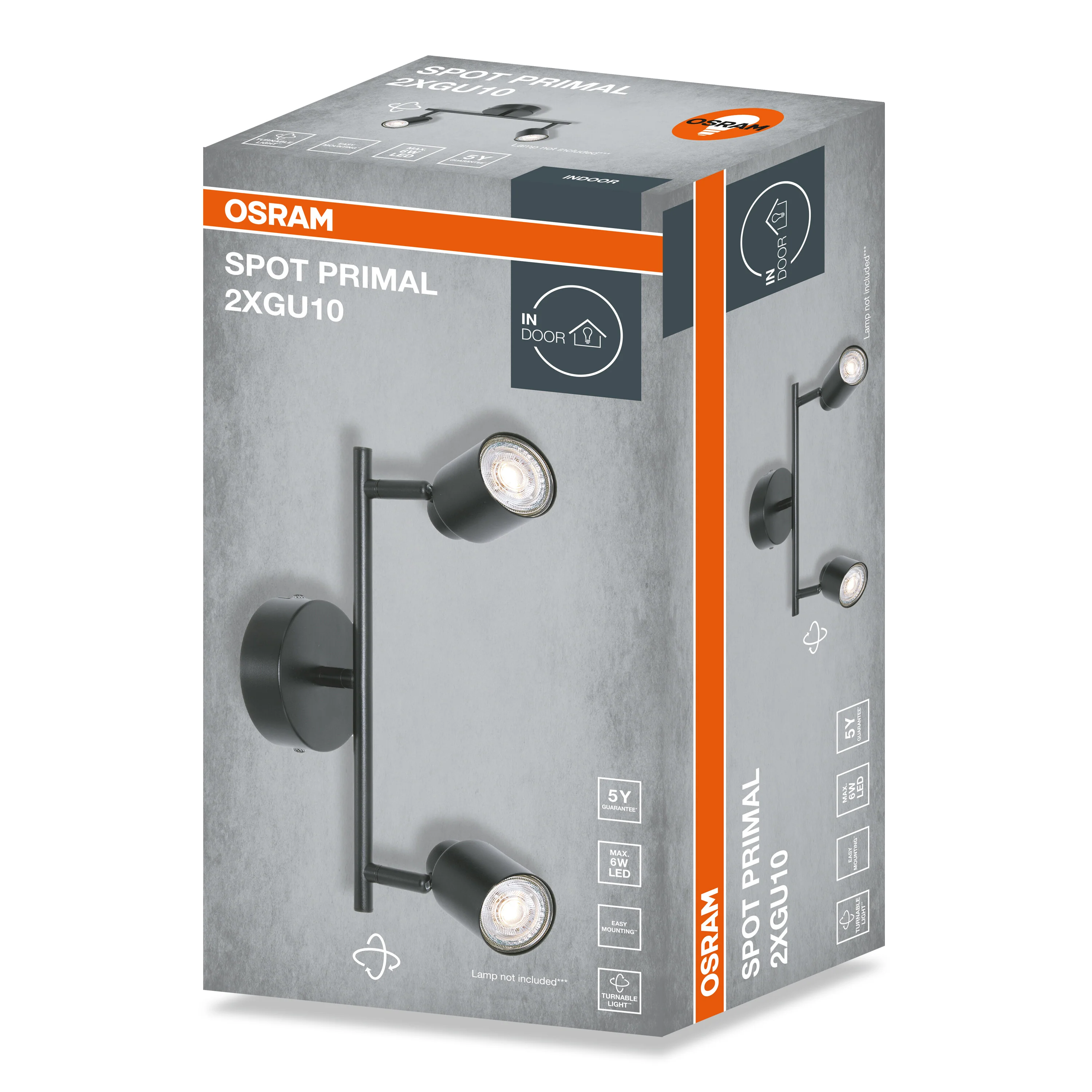 OSRAM LED SPOT PRIMAL BLACK 2×GU10 czarny - Image 4