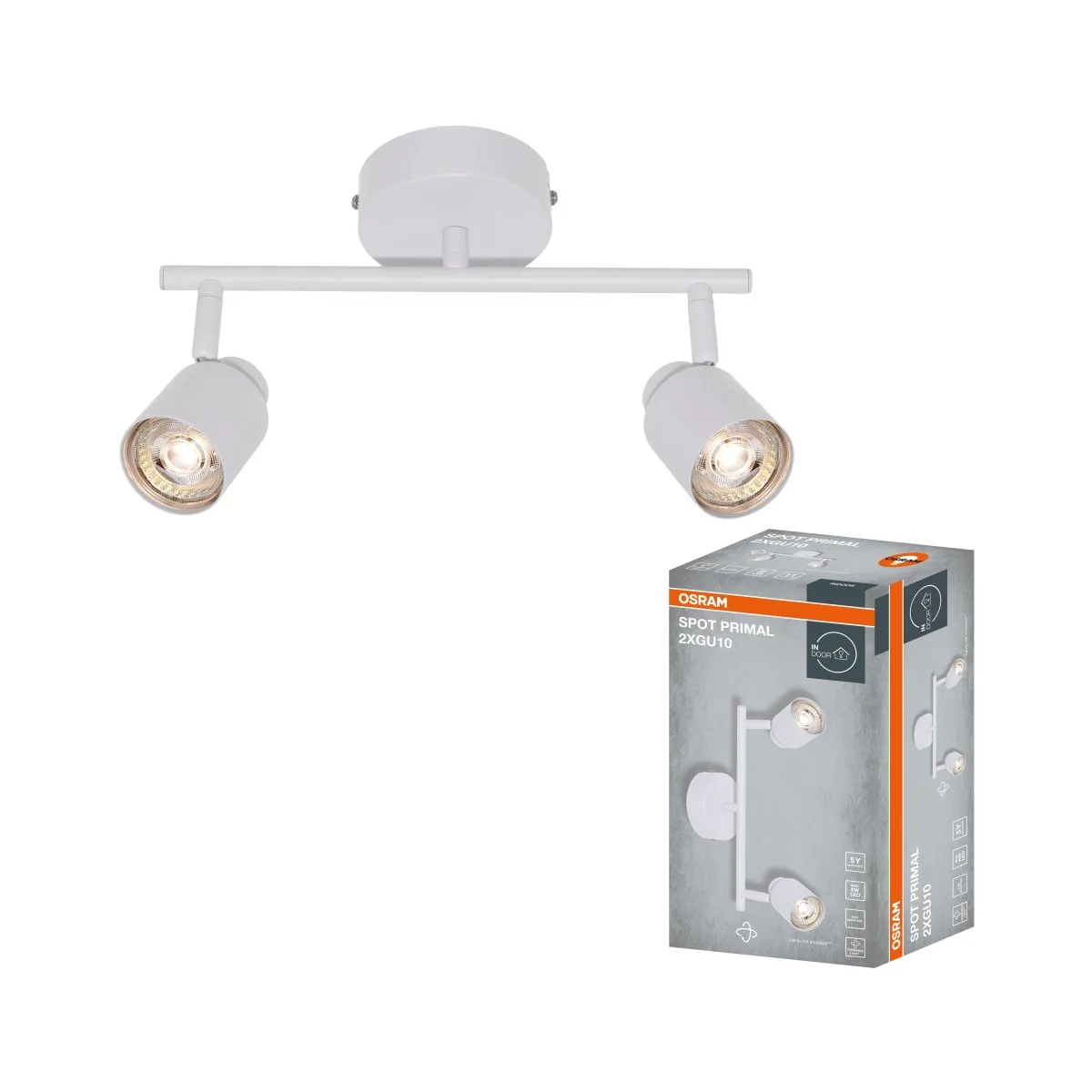 OSRAM LED SPOT PRIMAL WHITE 2×GU10 biały - Image 3