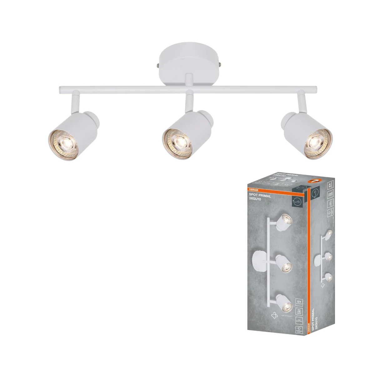 OSRAM LED SPOT PRIMAL WHITE 3×GU10 biały - Image 3