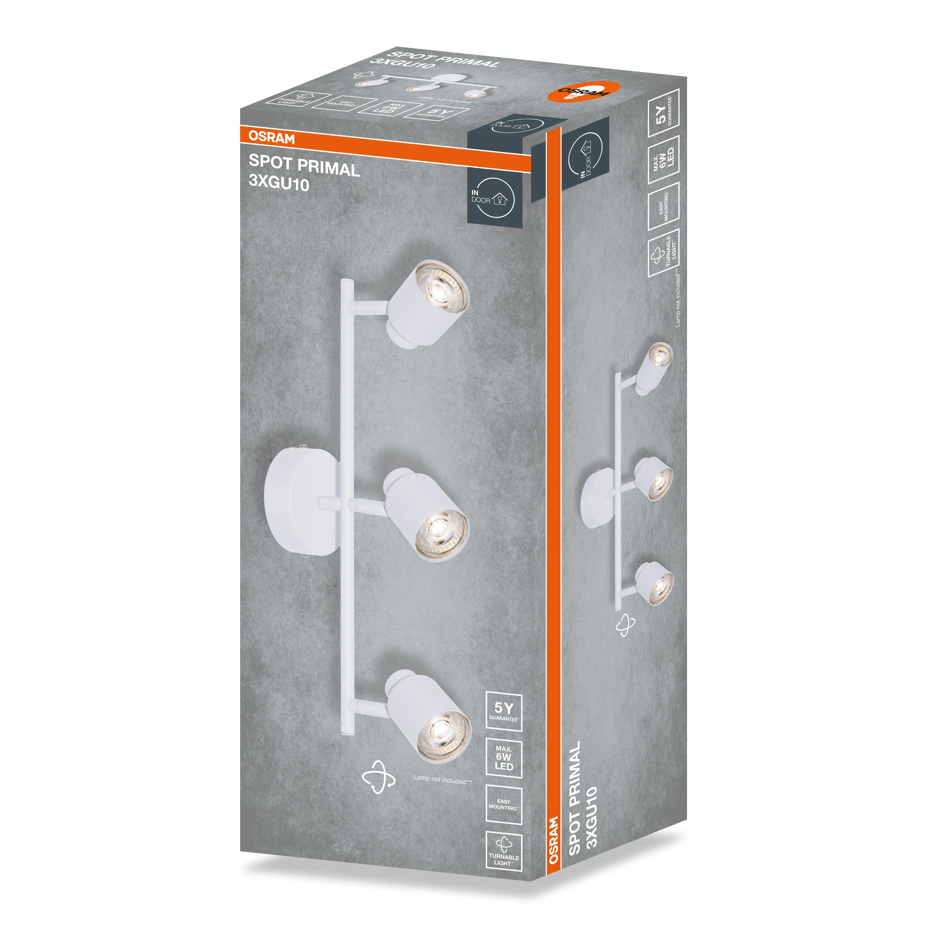 OSRAM LED SPOT PRIMAL WHITE 3×GU10 biały - Image 4