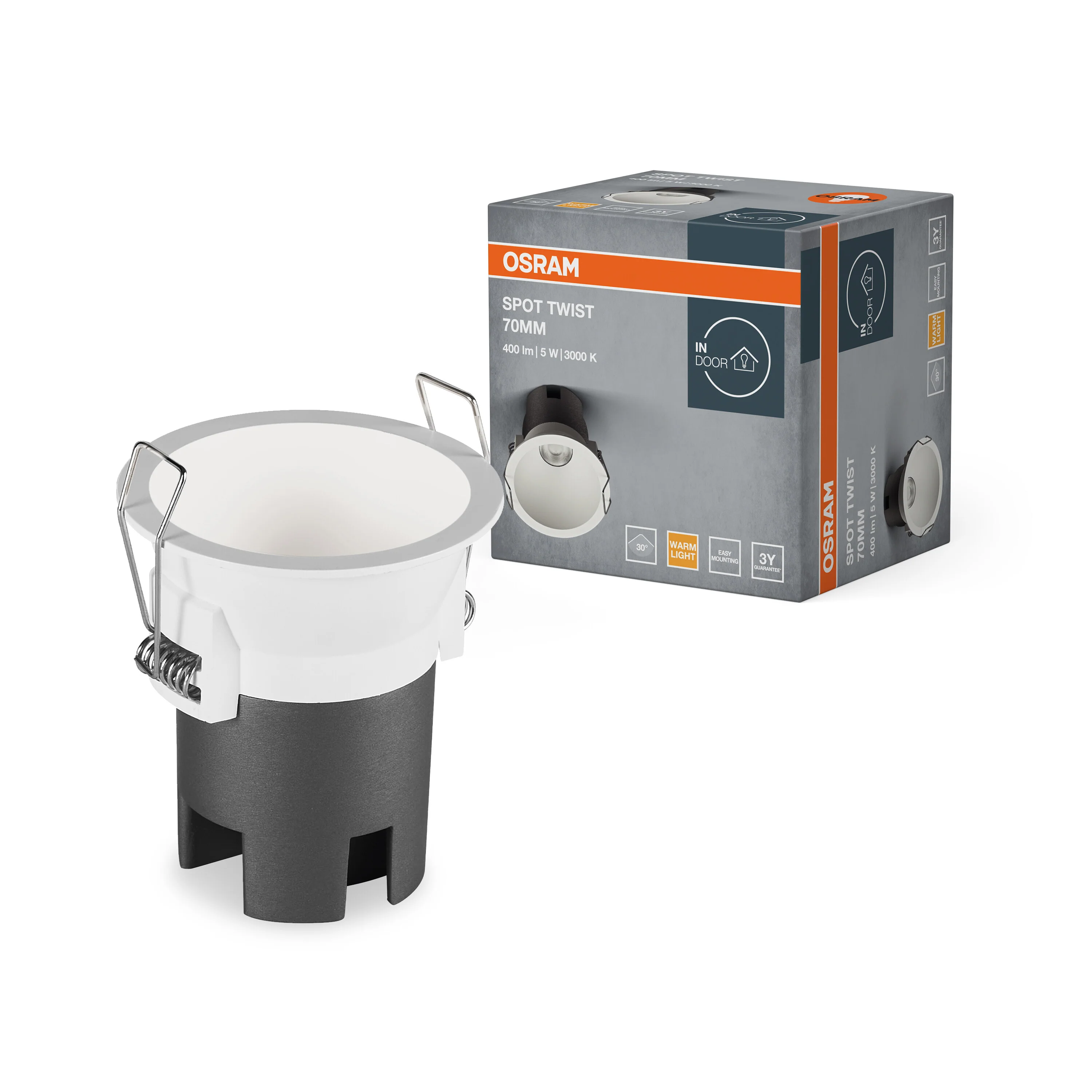 OSRAM LED SPOT RECESS TWIST PRO 70mm 5W 3000K biały - Image 5