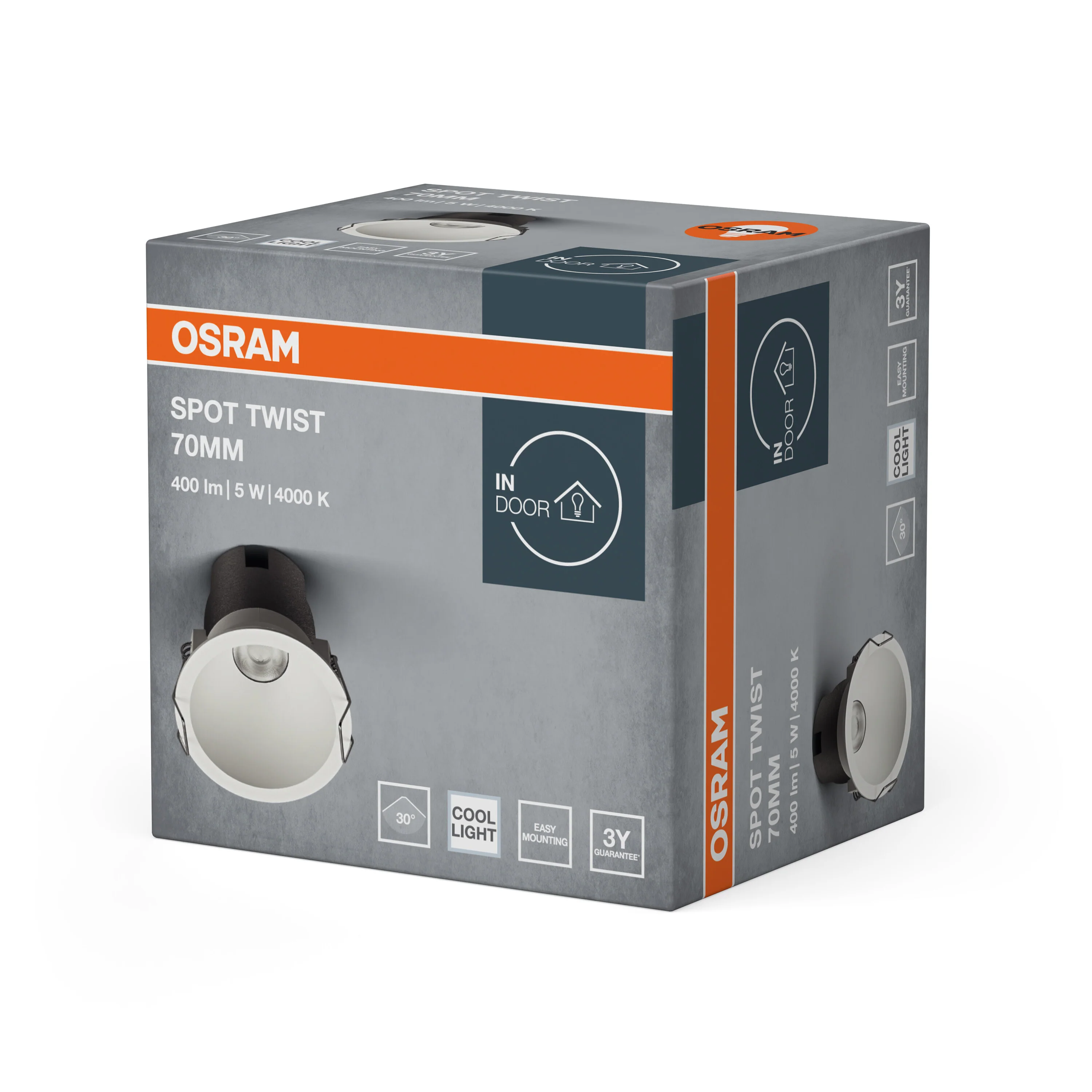 OSRAM LED SPOT RECESS TWIST PRO 70mm 5W 4000K biały - Image 6