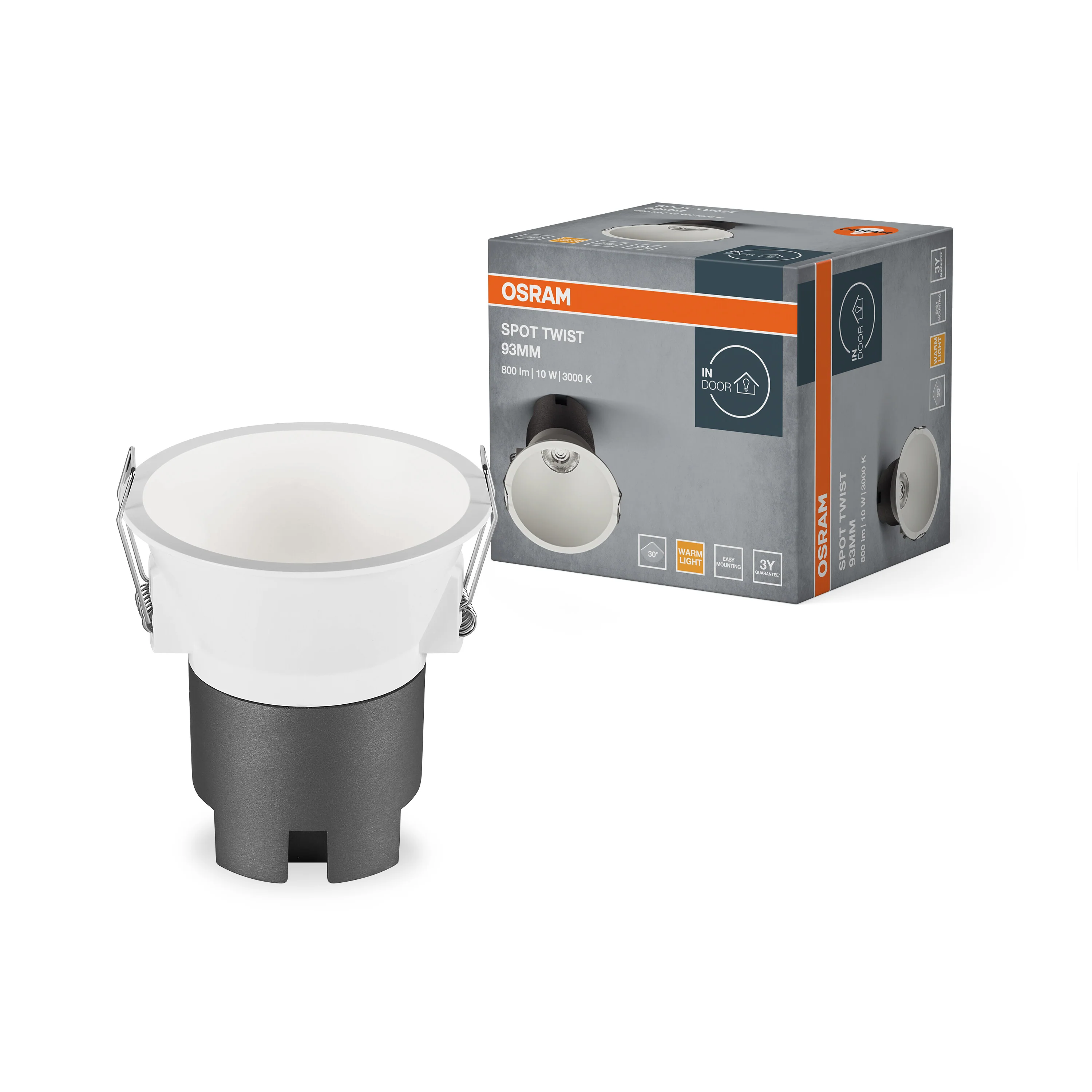 OSRAM LED SPOT RECESS TWIST PRO 93mm 10W 3000K biały - Image 5