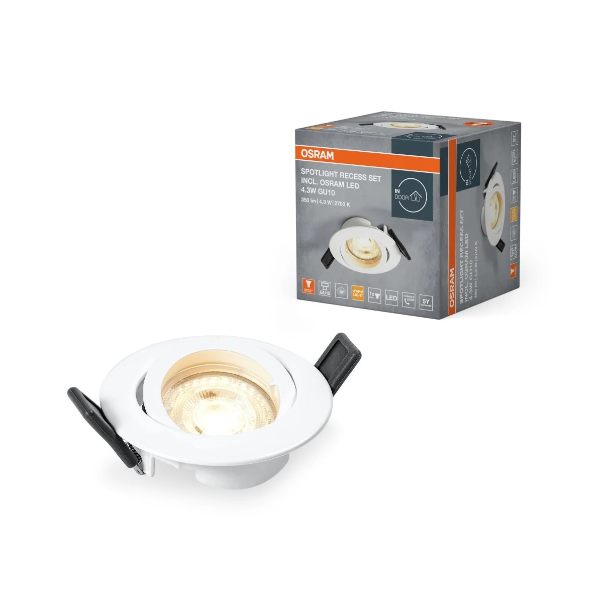 OSRAM LED SPOT RECESS TWISTLOCK GU10 4.3W biała