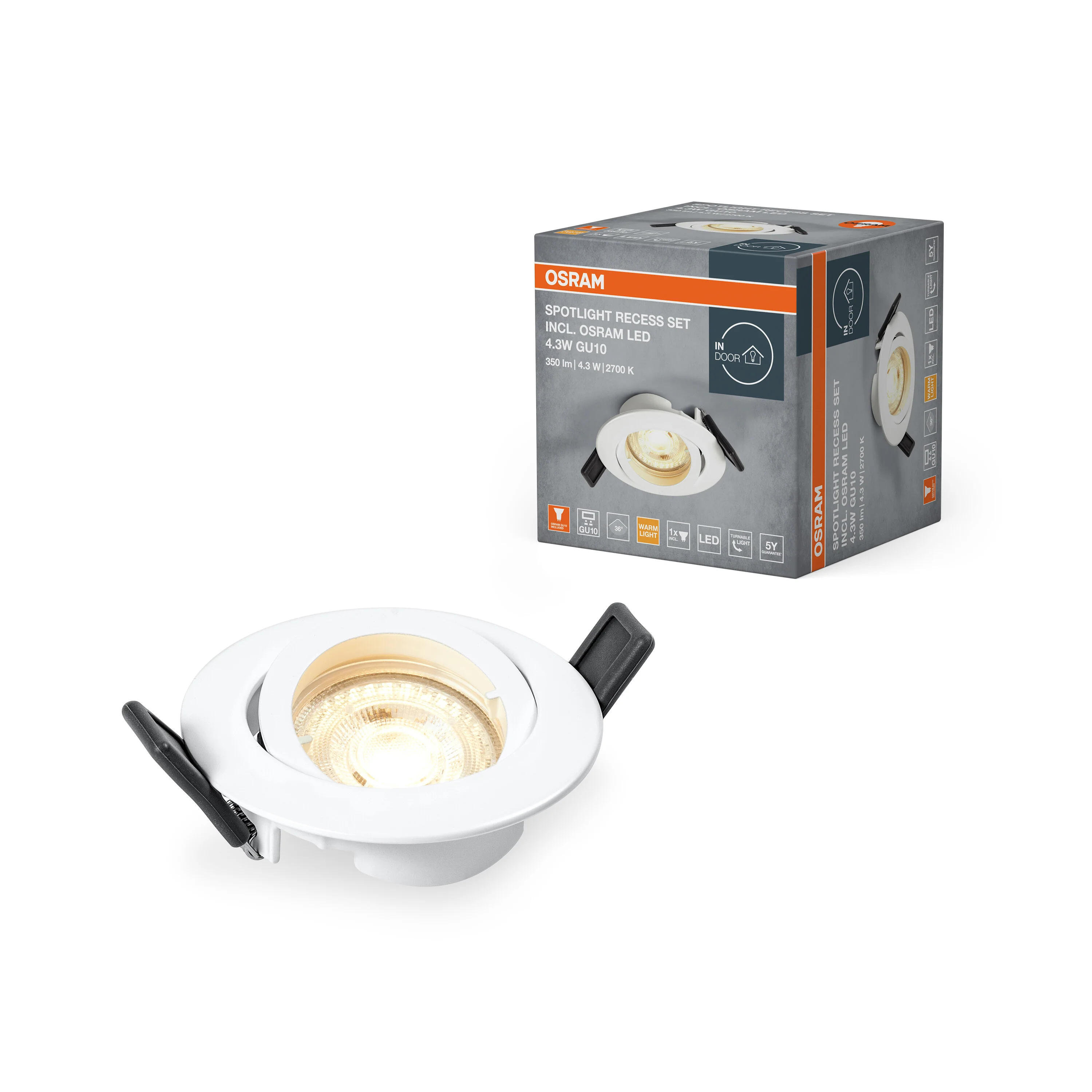 OSRAM LED SPOT RECESS TWISTLOCK GU10 4.3W biała - Image 5