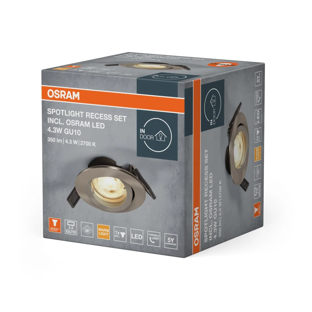 OSRAM LED SPOT RECESS TWISTLOCK GU10 (z LED Osram) 4.3W - Image 2