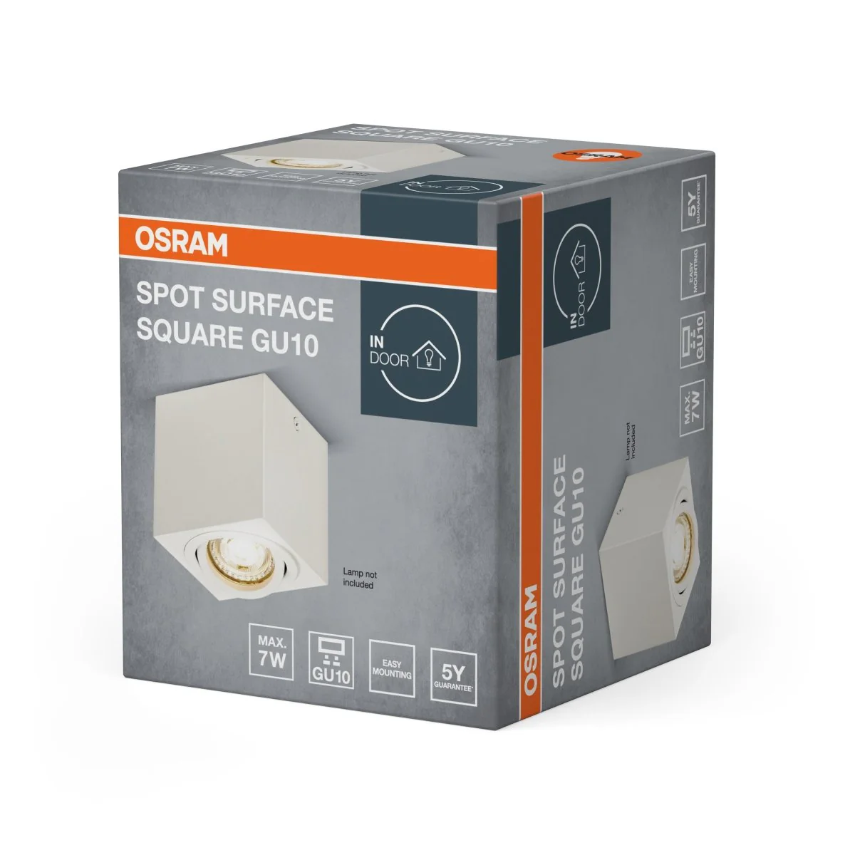 OSRAM LED SPOT SURFACE kwadratowa GU10 biała - Image 2