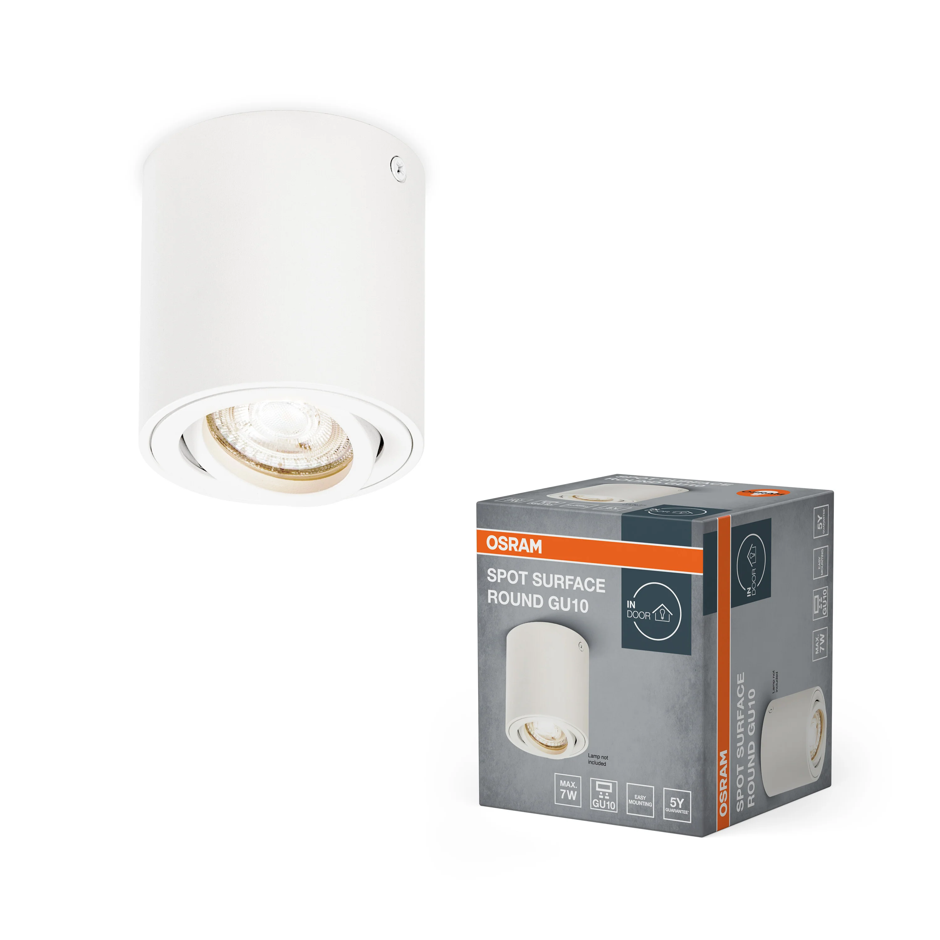 OSRAM LED SPOT SURFACE okrągła GU 10 biała - Image 5