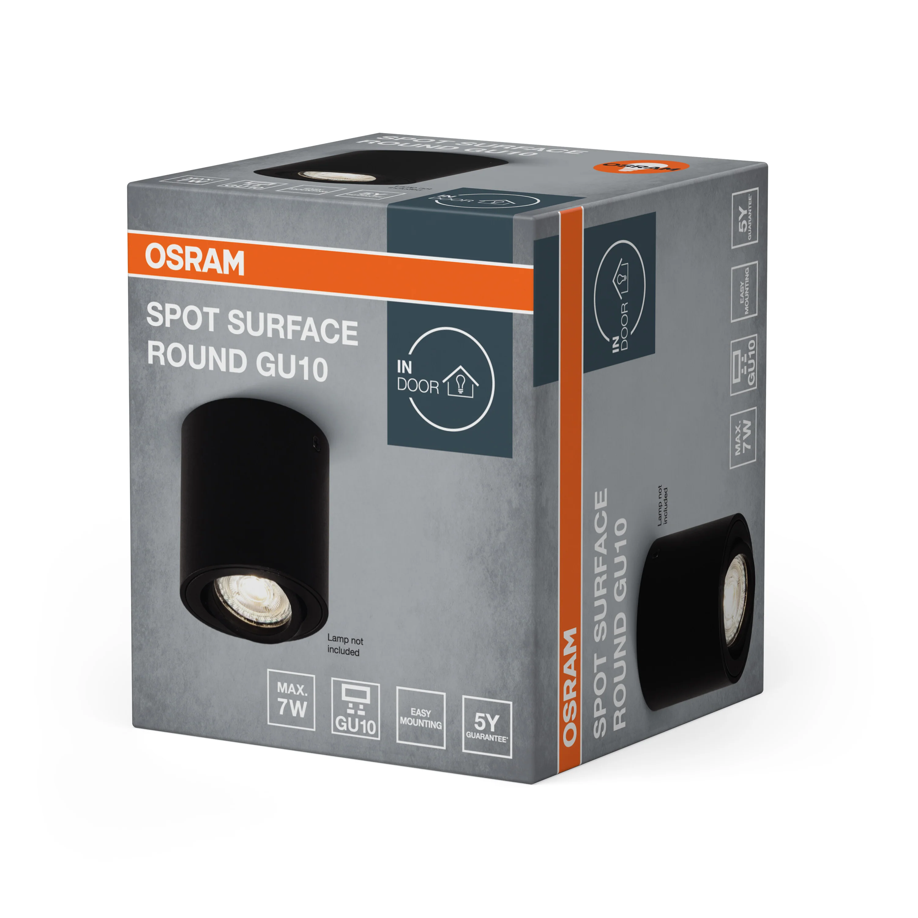 OSRAM LED SPOT SURFACE okrągła GU 10 czarna - Image 6