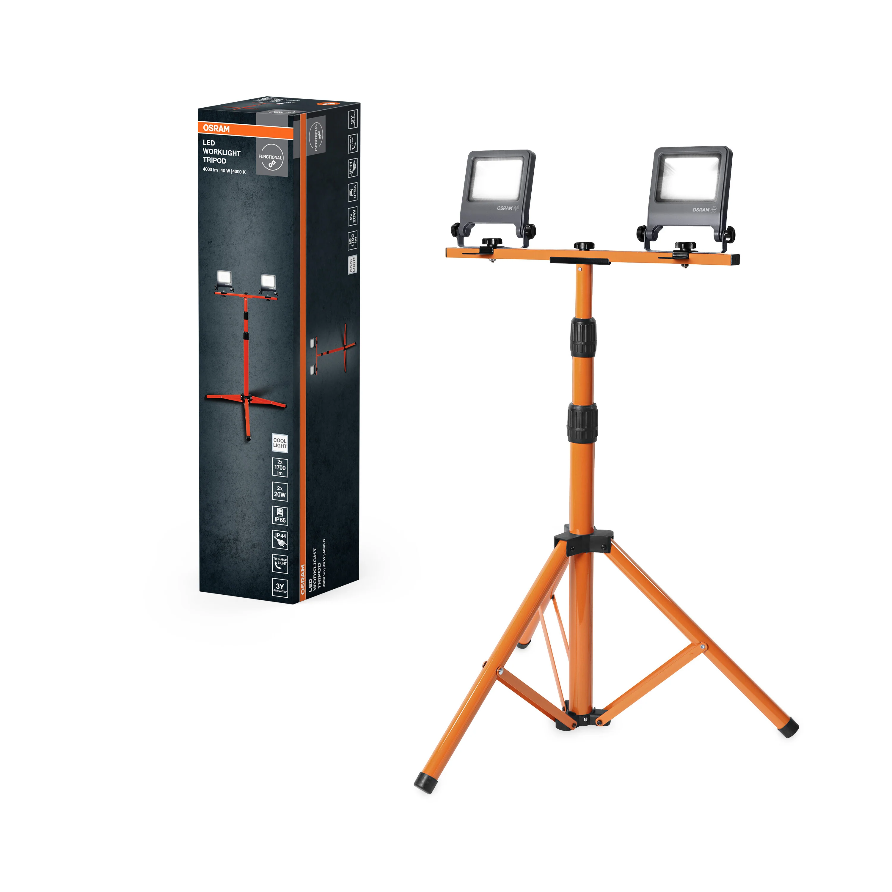 OSRAM LED Worklights-TRIPOD 2×20W 4000K - Image 4