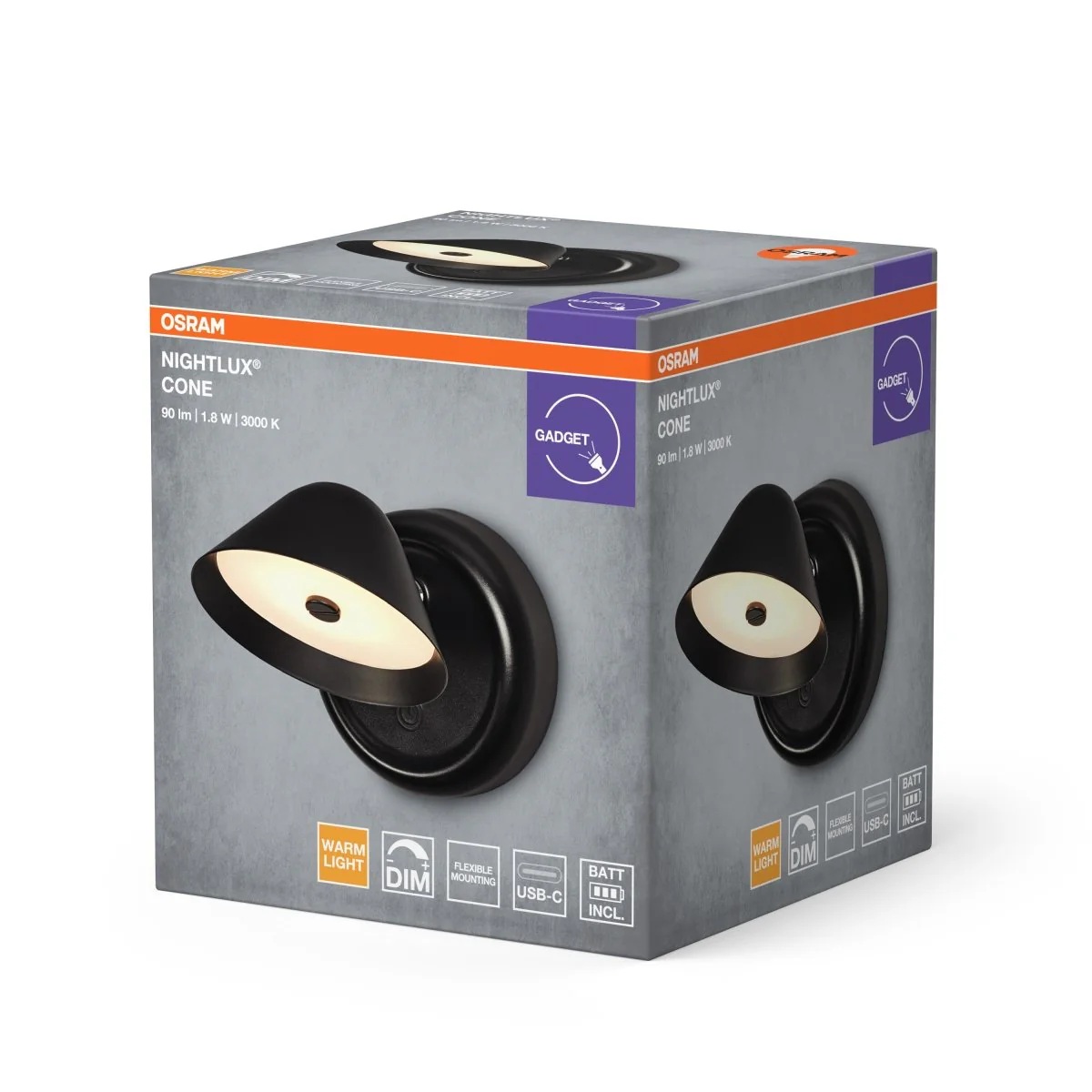OSRAM NIGHTLUX CONE 830 DIM USB czarny - Image 2
