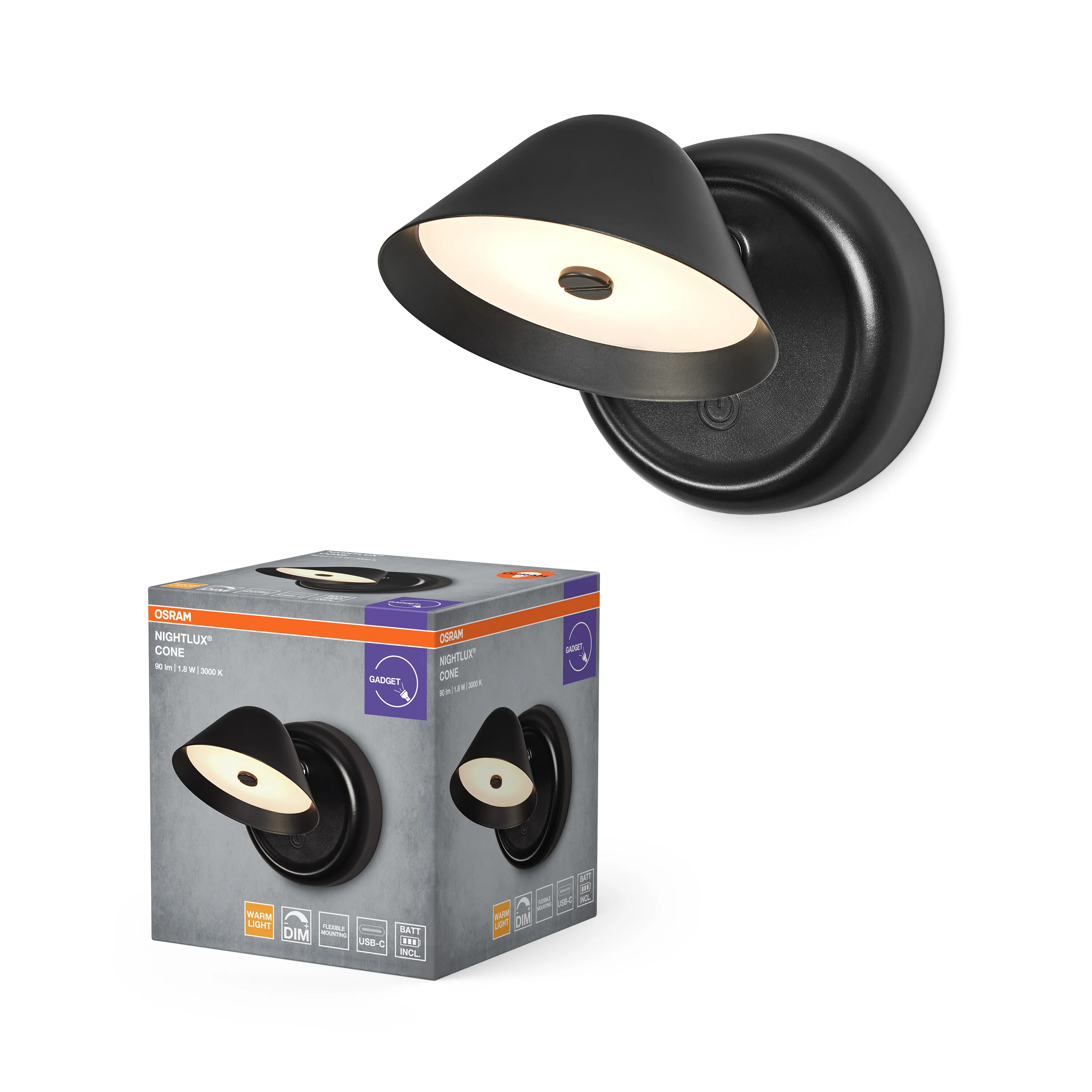 OSRAM NIGHTLUX CONE 830 DIM USB czarny - Image 5