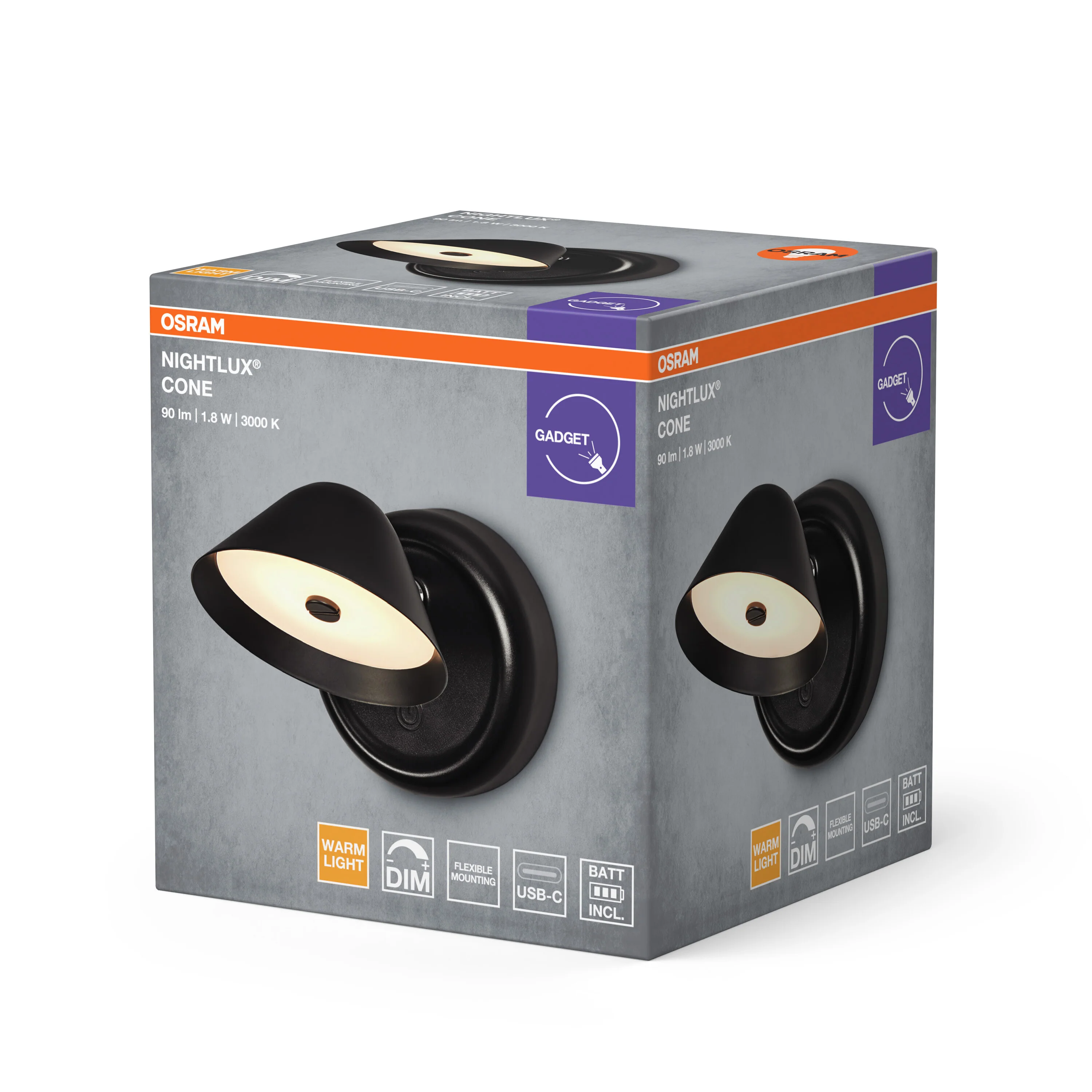 OSRAM NIGHTLUX CONE 830 DIM USB czarny - Image 6