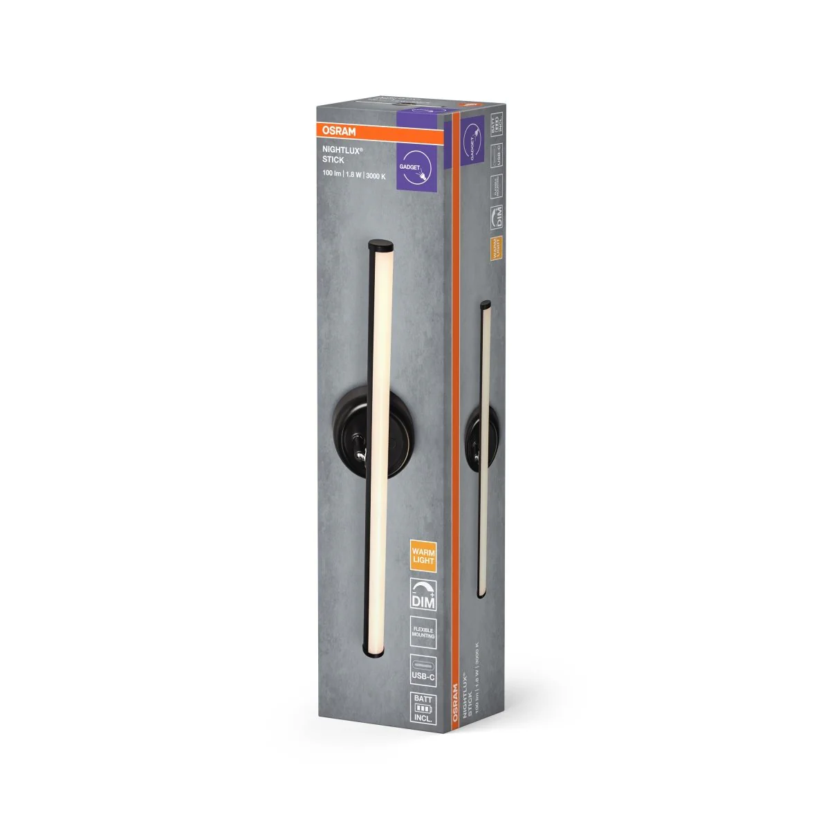 OSRAM NIGHTLUX STICK 830 DIM USB czarny - Image 2