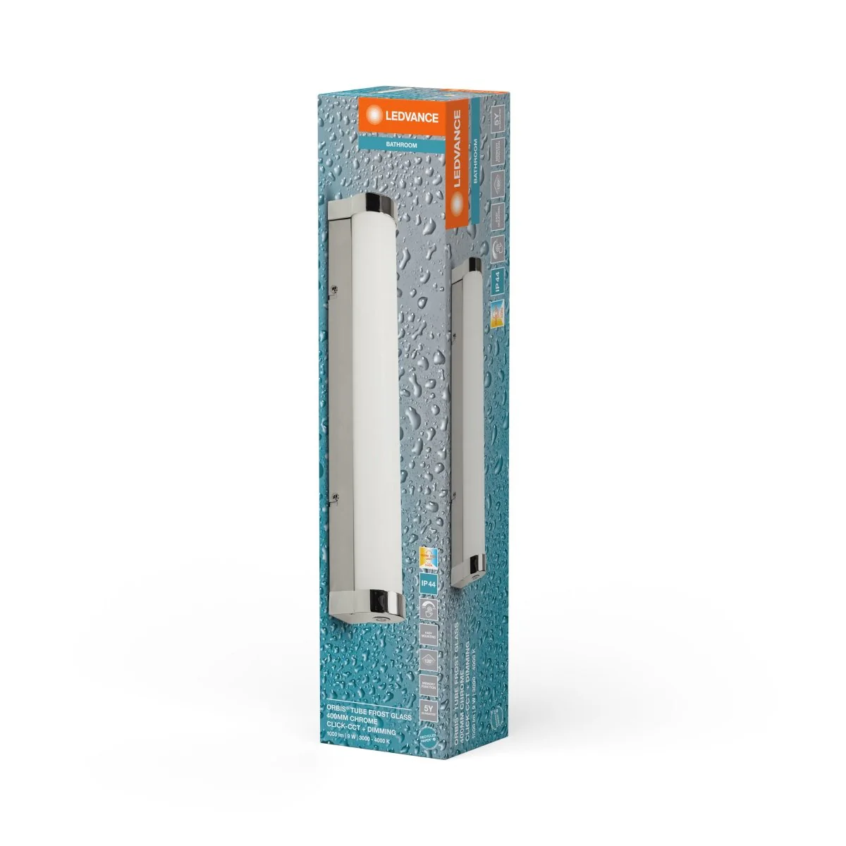 OSRAM Obris Tube Frost Glass 40CM Click CCT DIM IP44 chrom - Image 2