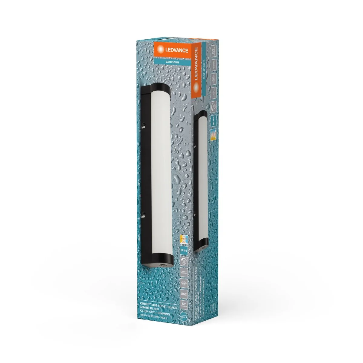 OSRAM Obris Tube Frost Glass 40CM Click CCT DIM IP44 czarny - Image 2