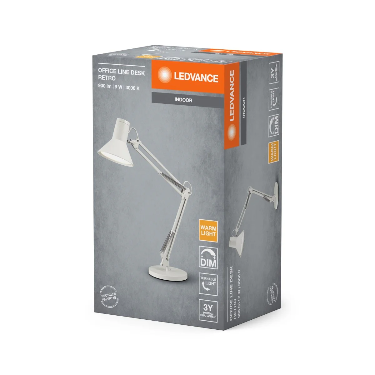 OSRAM Office Line Desk Retro 9W 830, ściemnialny, biały - Image 2