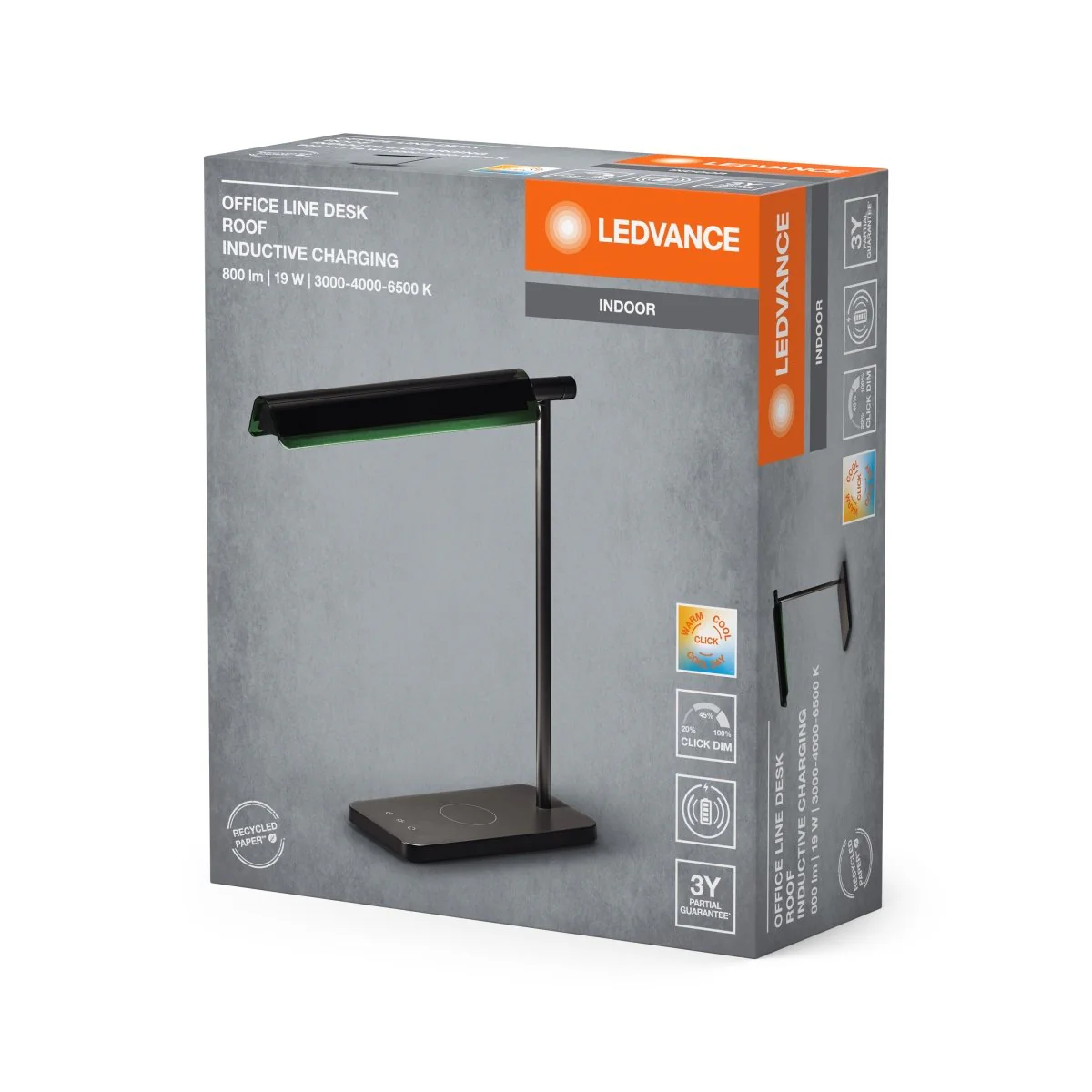 OSRAM Office Line Desk RoofCharging 19W CCT, czarny - Image 2