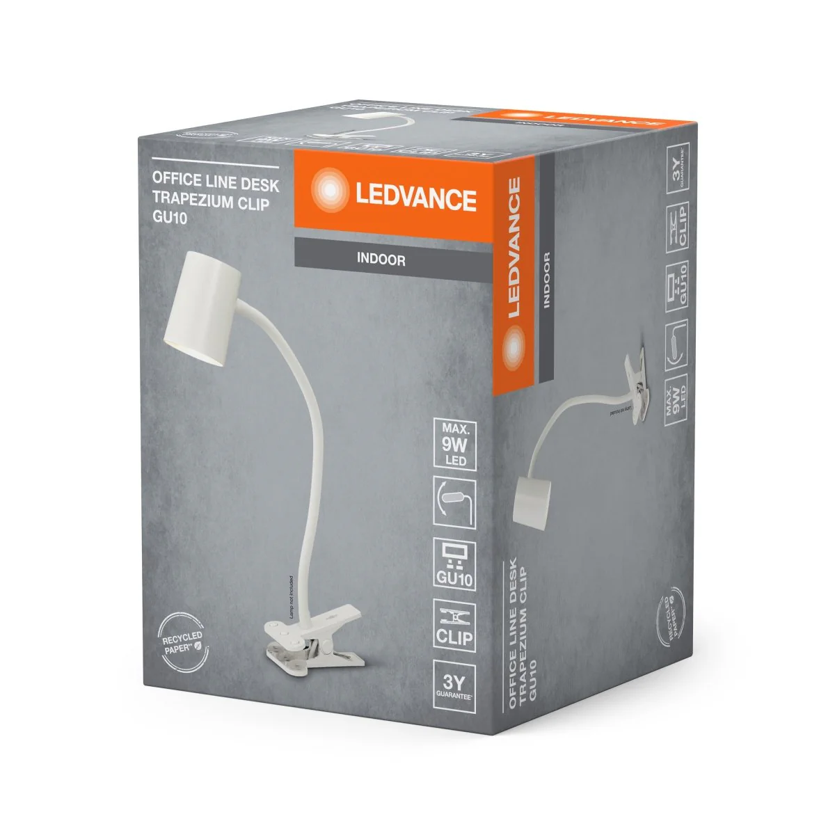 OSRAM Office Line Desk Trapezium Clip GU10 biały - Image 2