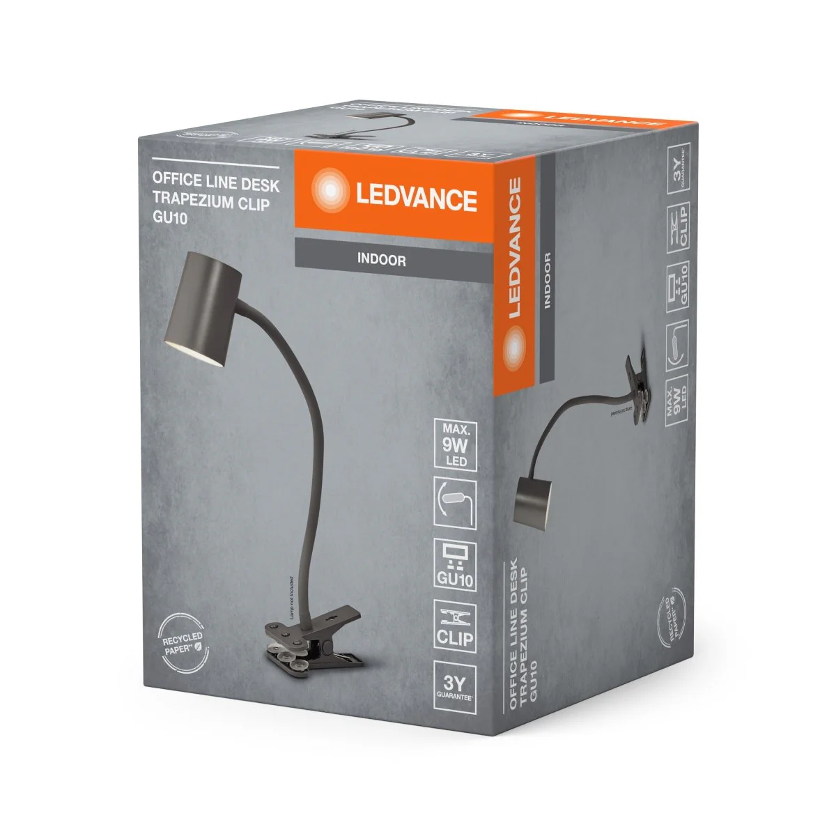 OSRAM Office Line Desk Trapezium Clip GU10 szary - Image 2