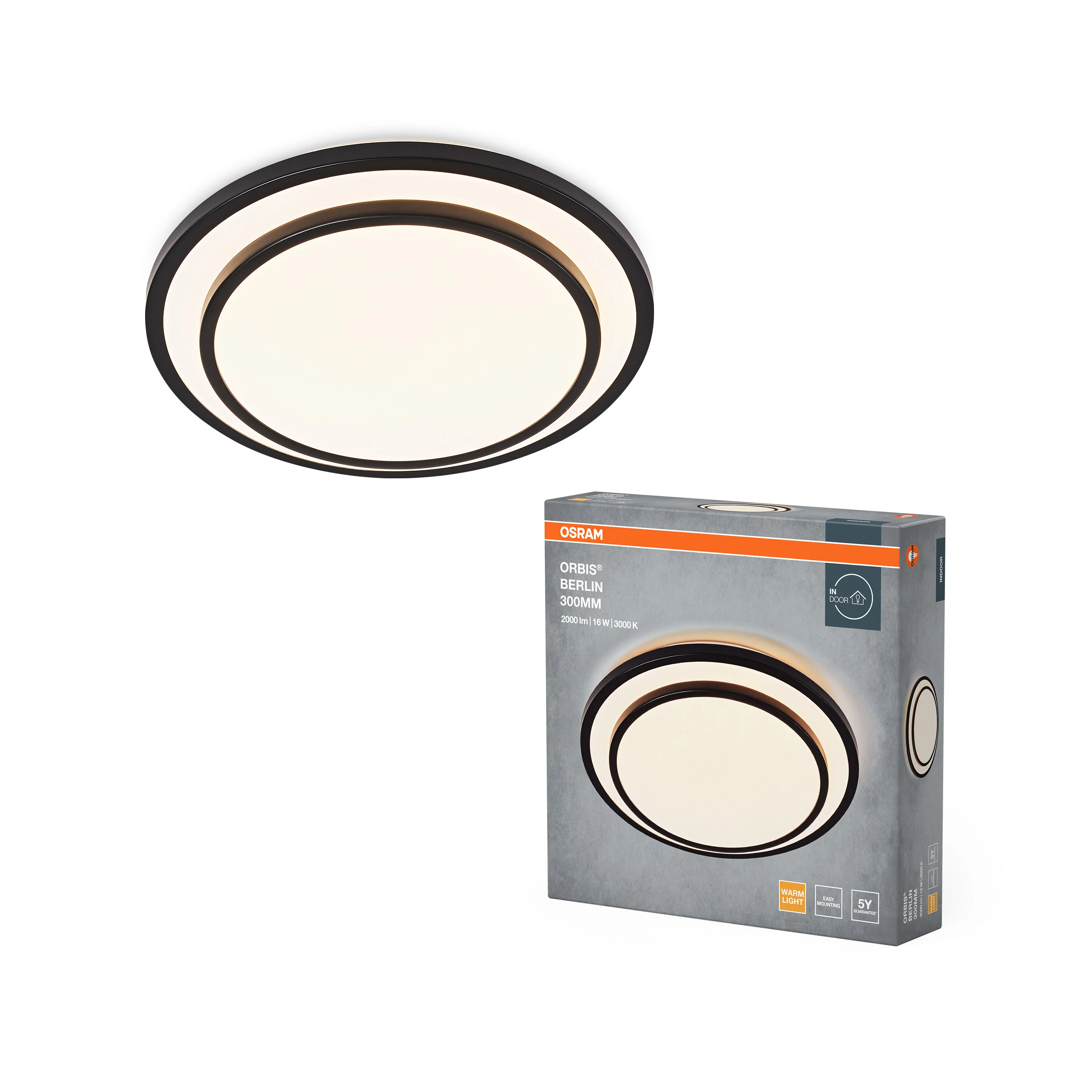 OSRAM ORBIS BERLIN 300mm 16W 830 czarny - Image 5