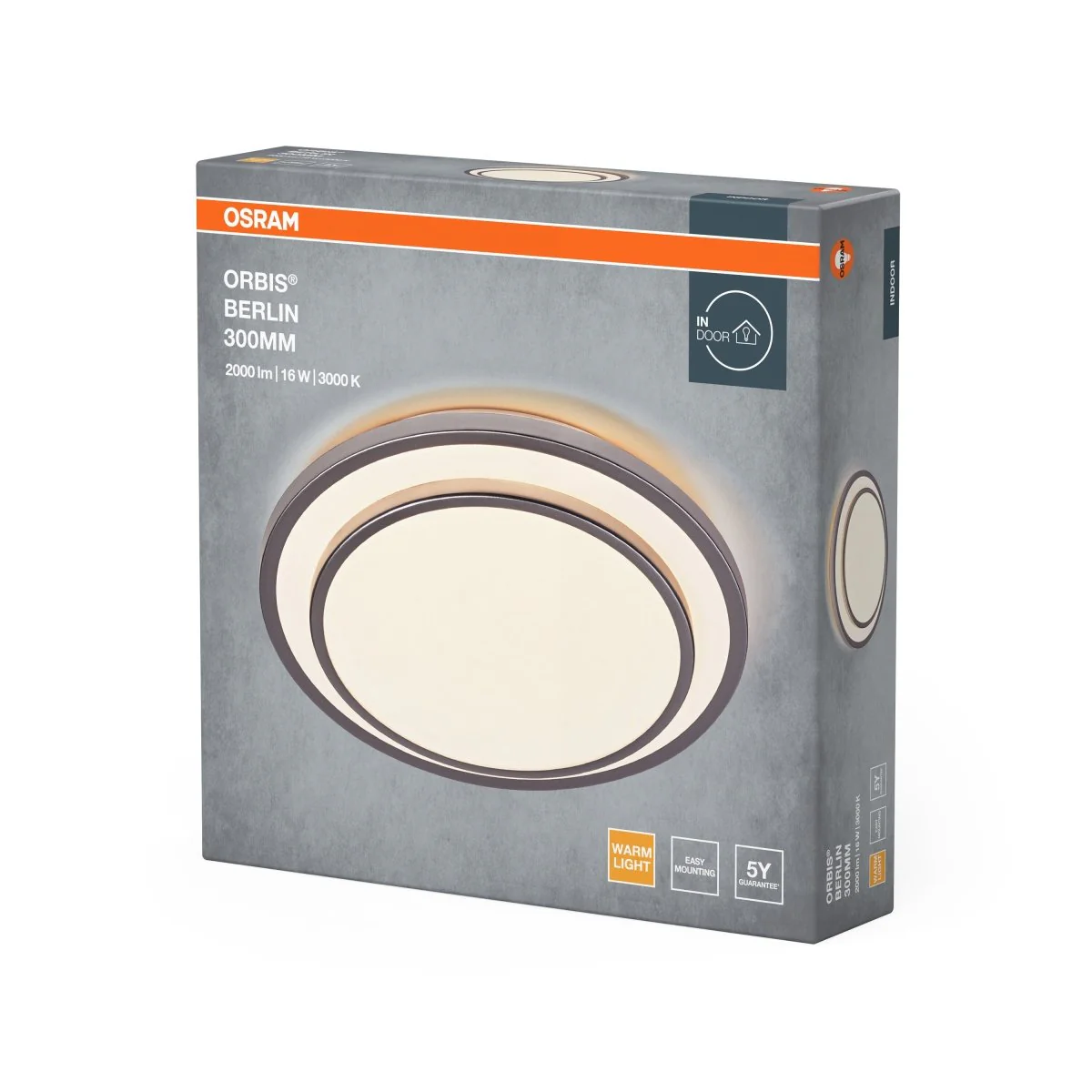 OSRAM ORBIS BERLIN 300mm 16W 830 srebrny - Image 2