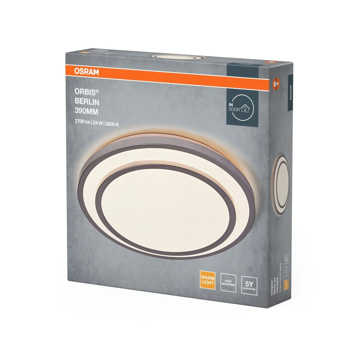 OSRAM ORBIS BERLIN 390mm 24W 830 srebrny - Image 2