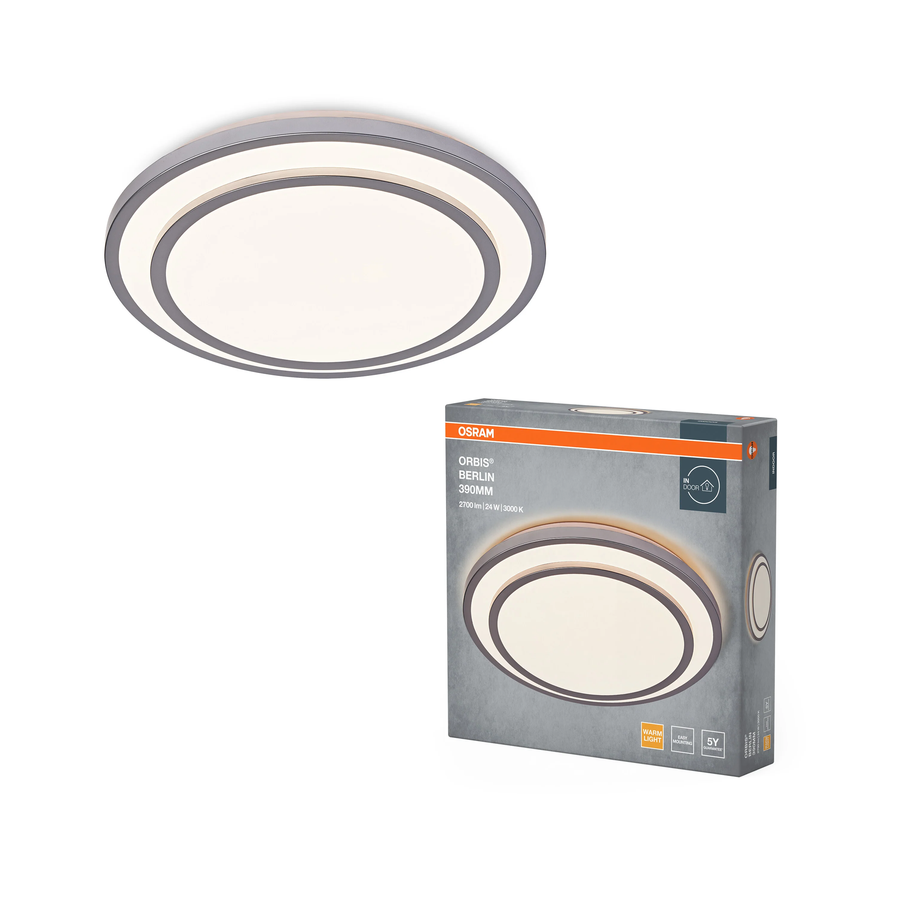 OSRAM ORBIS BERLIN 390mm 24W 830 srebrny - Image 5