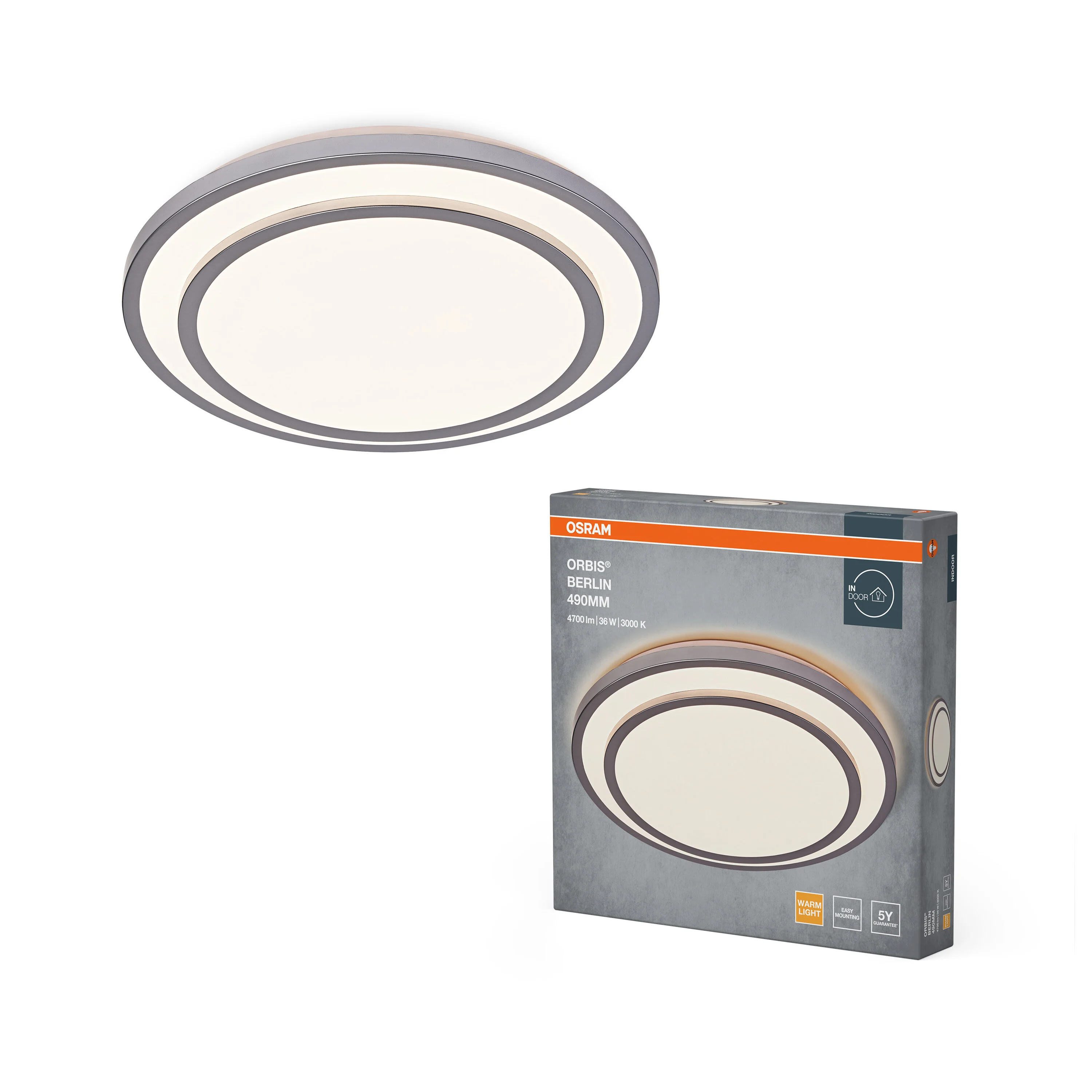 OSRAM ORBIS BERLIN 490mm 36W 830 srebrny - Image 5