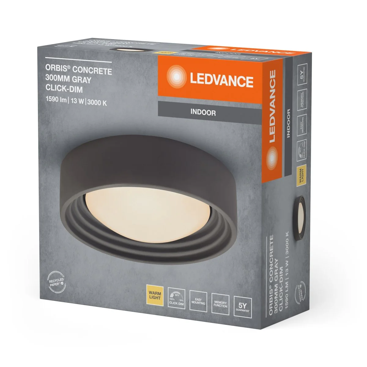 OSRAM Orbis Concrete 300MM 13W 830 Click DIM szary - Image 2