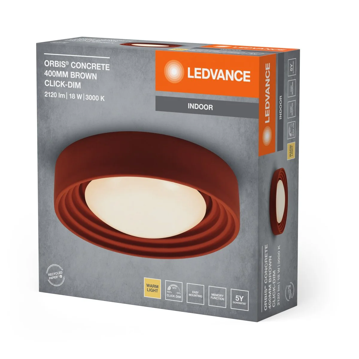 OSRAM Orbis Concrete 400MM 18W 830 Click DIM brązowy - Image 2