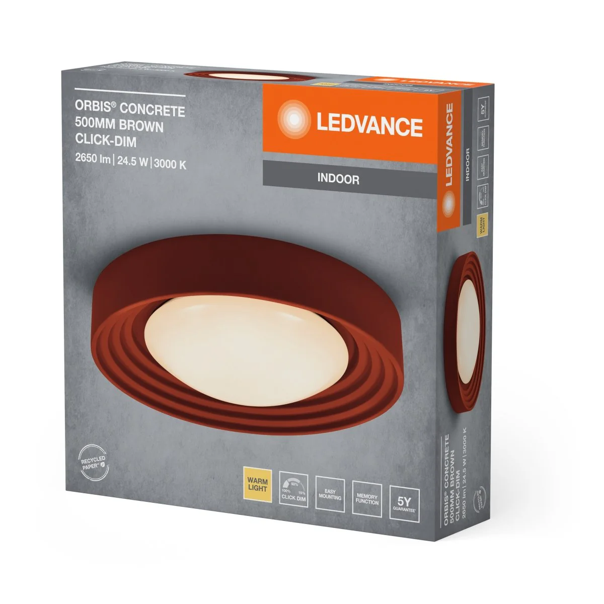 OSRAM Orbis Concrete 500MM 24.5W 830 Click DIM brązowy - Image 2