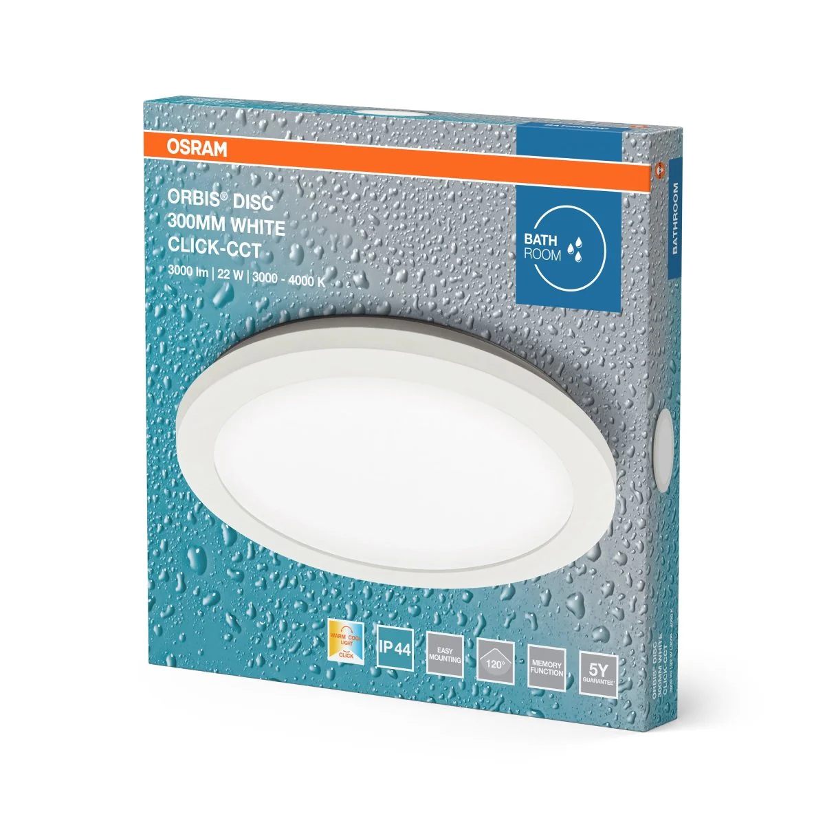 OSRAM Orbis Disc 30cm 22W Click CCT IP44 biała - Image 2