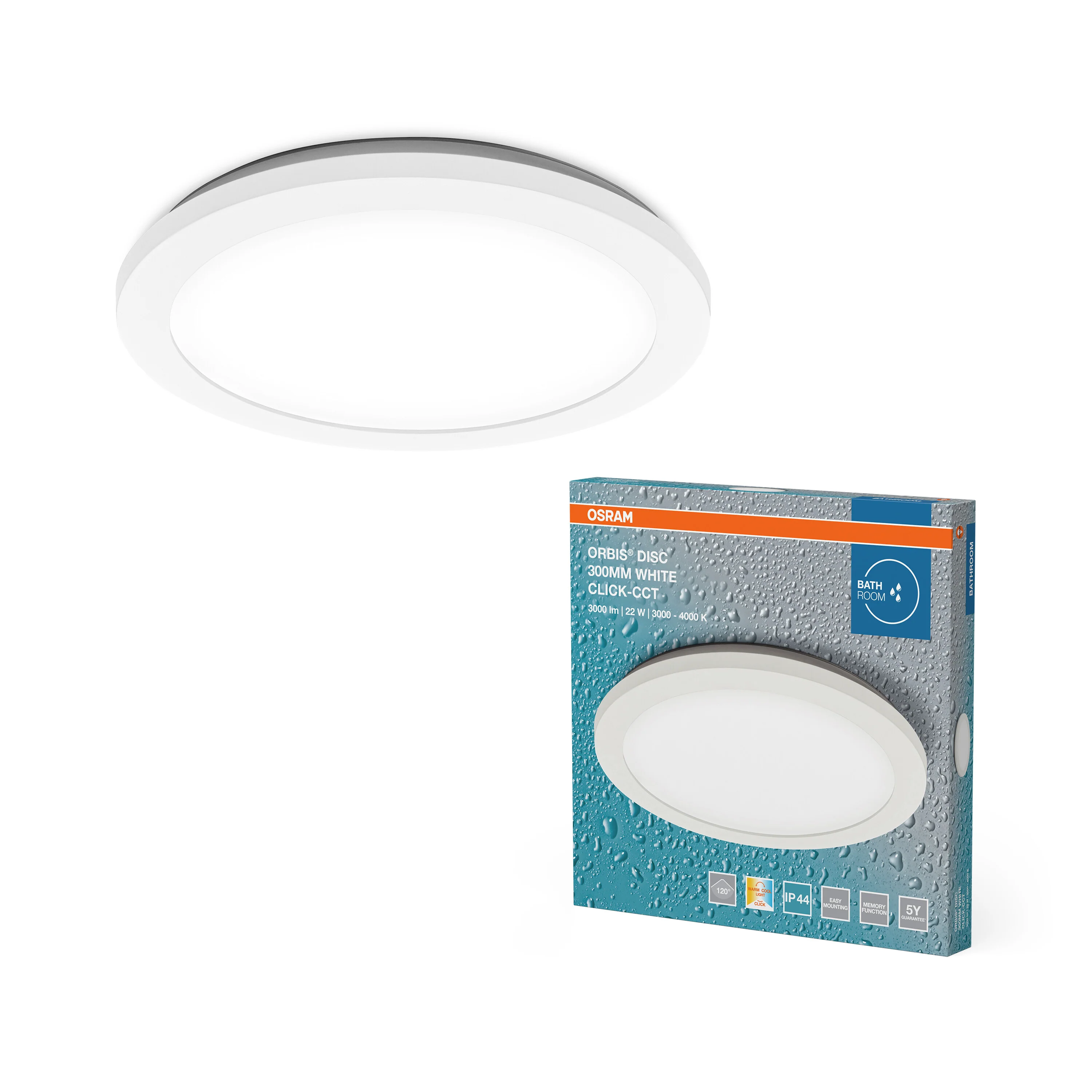 OSRAM Orbis Disc 30cm 22W Click CCT IP44 biała - Image 5