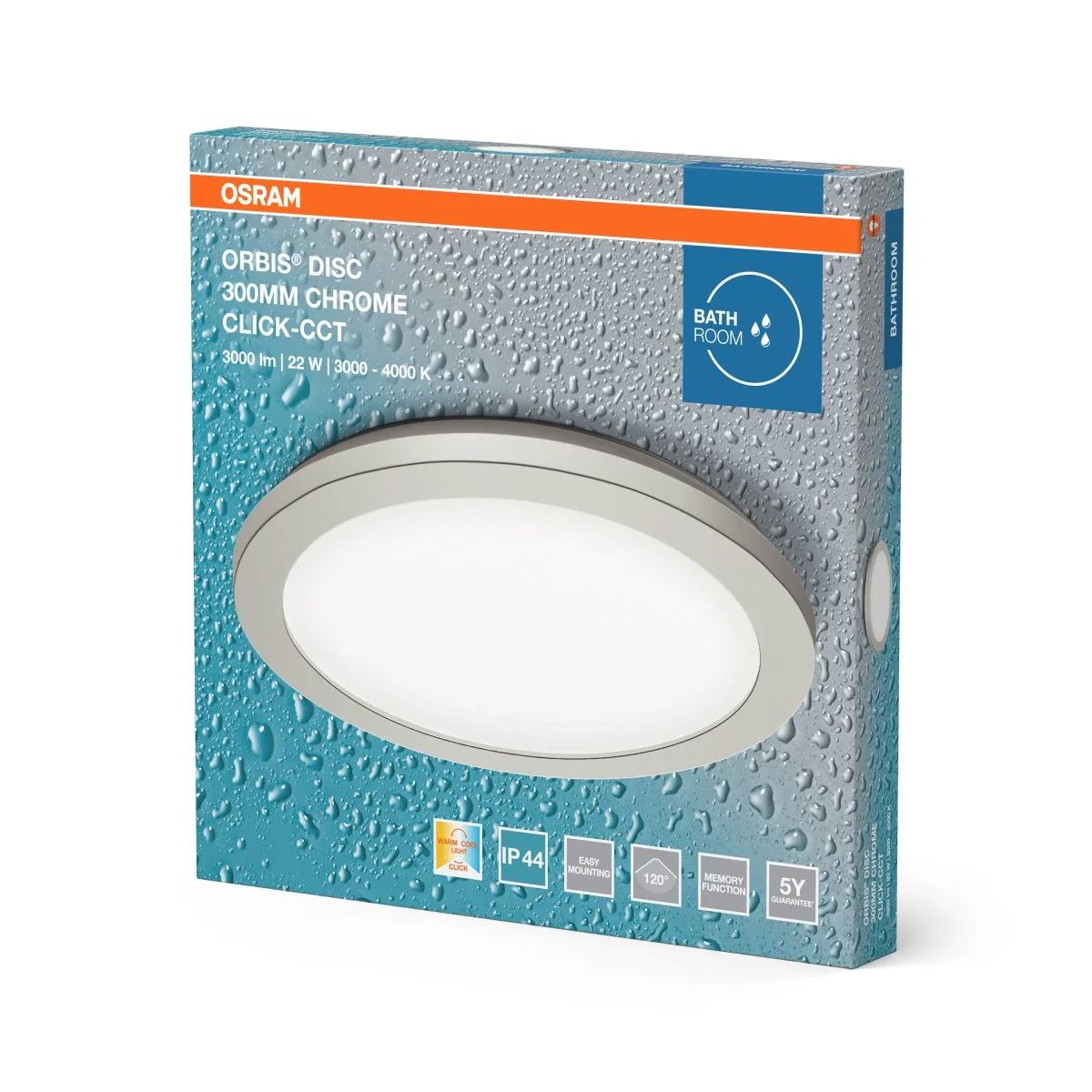 OSRAM Orbis Disc 30cm 22W Click  IP44 chrom - Image 2
