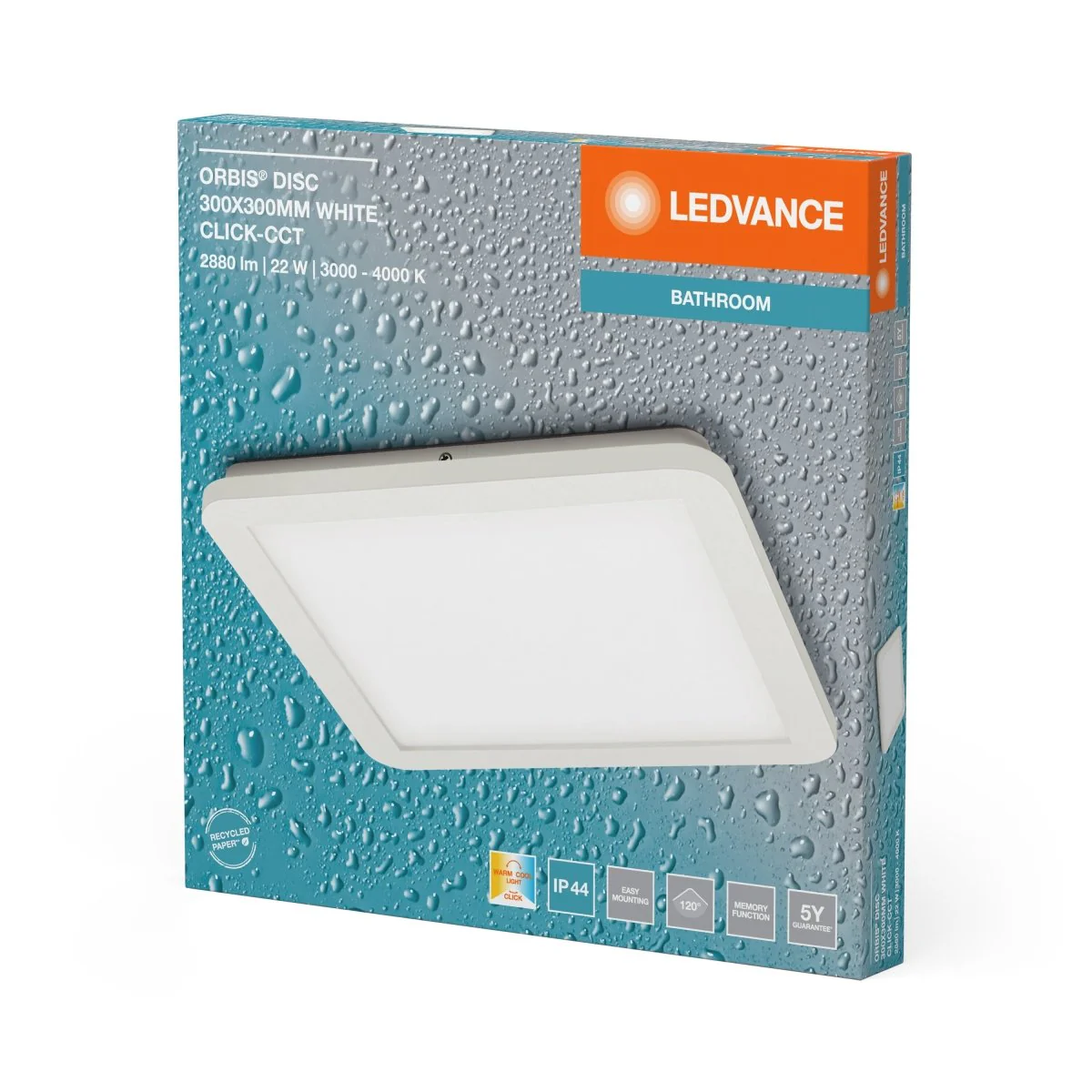 OSRAM Orbis Disc 30X30CM 22W Click CCT IP44 biały - Image 2