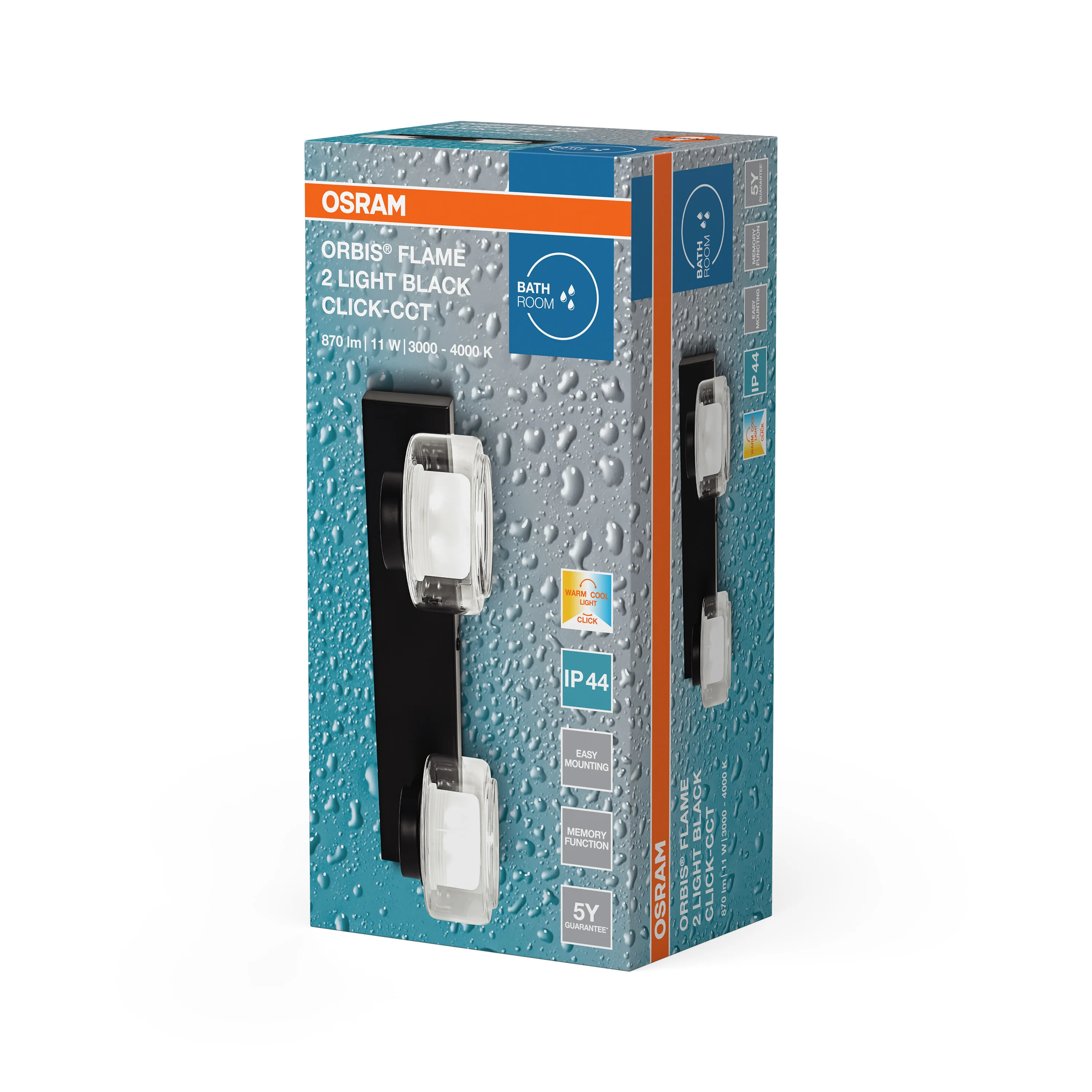 OSRAM Orbis Disc Kwadrat 30x30cm 22W CCT IP44 dekor drewno - Image 6
