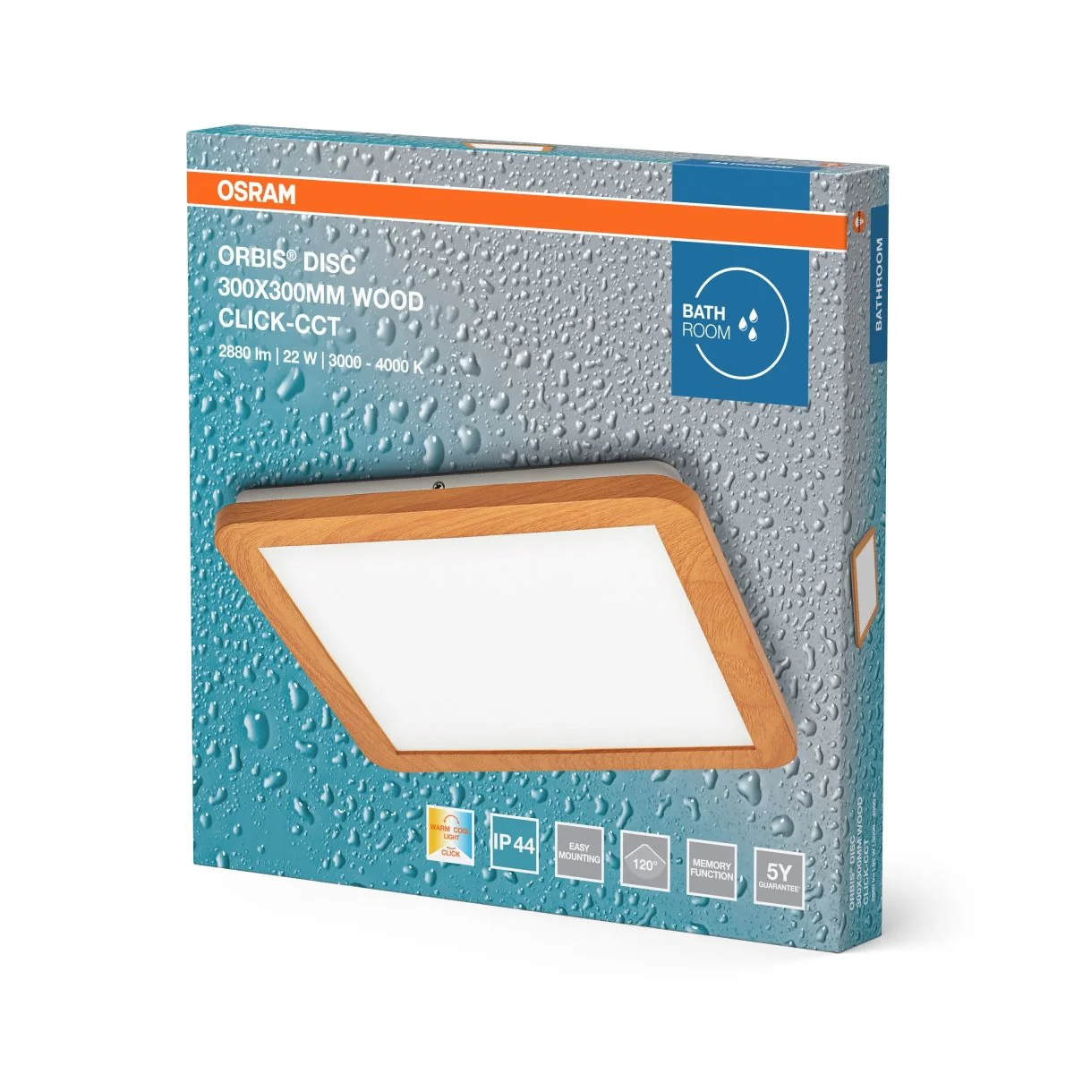 OSRAM Orbis Disc Ø30cm 22W CCT IP44 dekor drewno - Image 2
